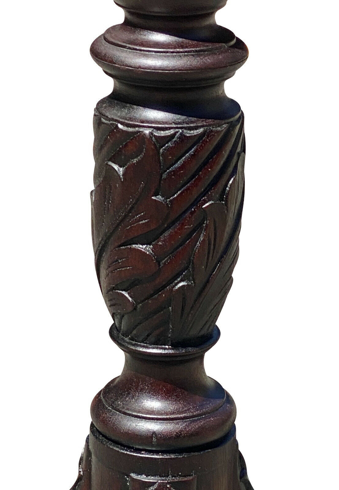 18th C Antique New York Mahogany Federal Tilt Top Candlestand W/ Lion Paw Feet