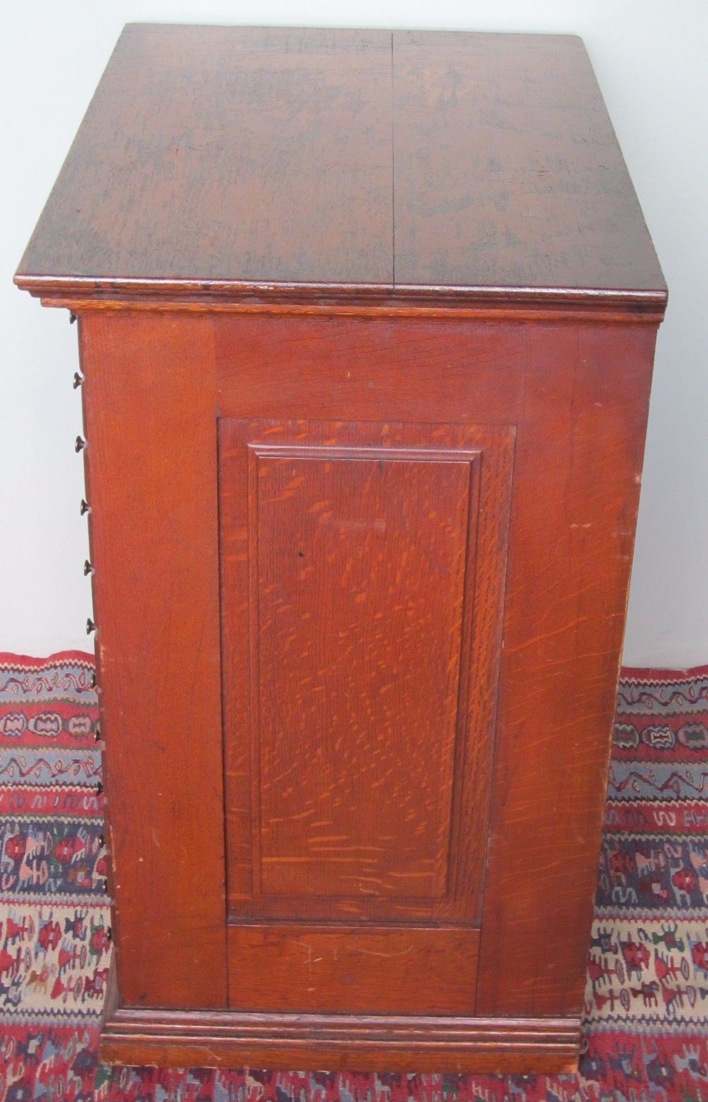24 DRAWER VICTORIAN SOLID TIGER OAK HARDWARE CABINET-EXCELLENT PIECE!