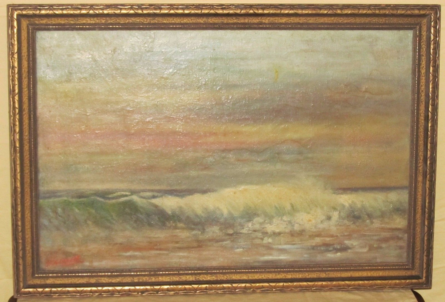 IMPRESSIONIST OIL ON CANVAS COASTAL PAINTING BY S.A. GREENE PHILADELPHIA, P.A.