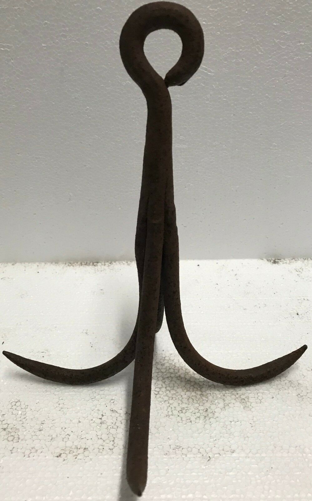 EARLY 19TH C. CAST IRON 4 PRONG GAME HOOK - KITCHEN IRON