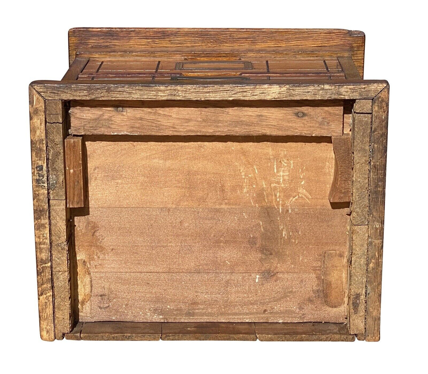 20th C Antique Industrial Oak 2 Drawer Desktop Brown & Besly Letter File Cabinet