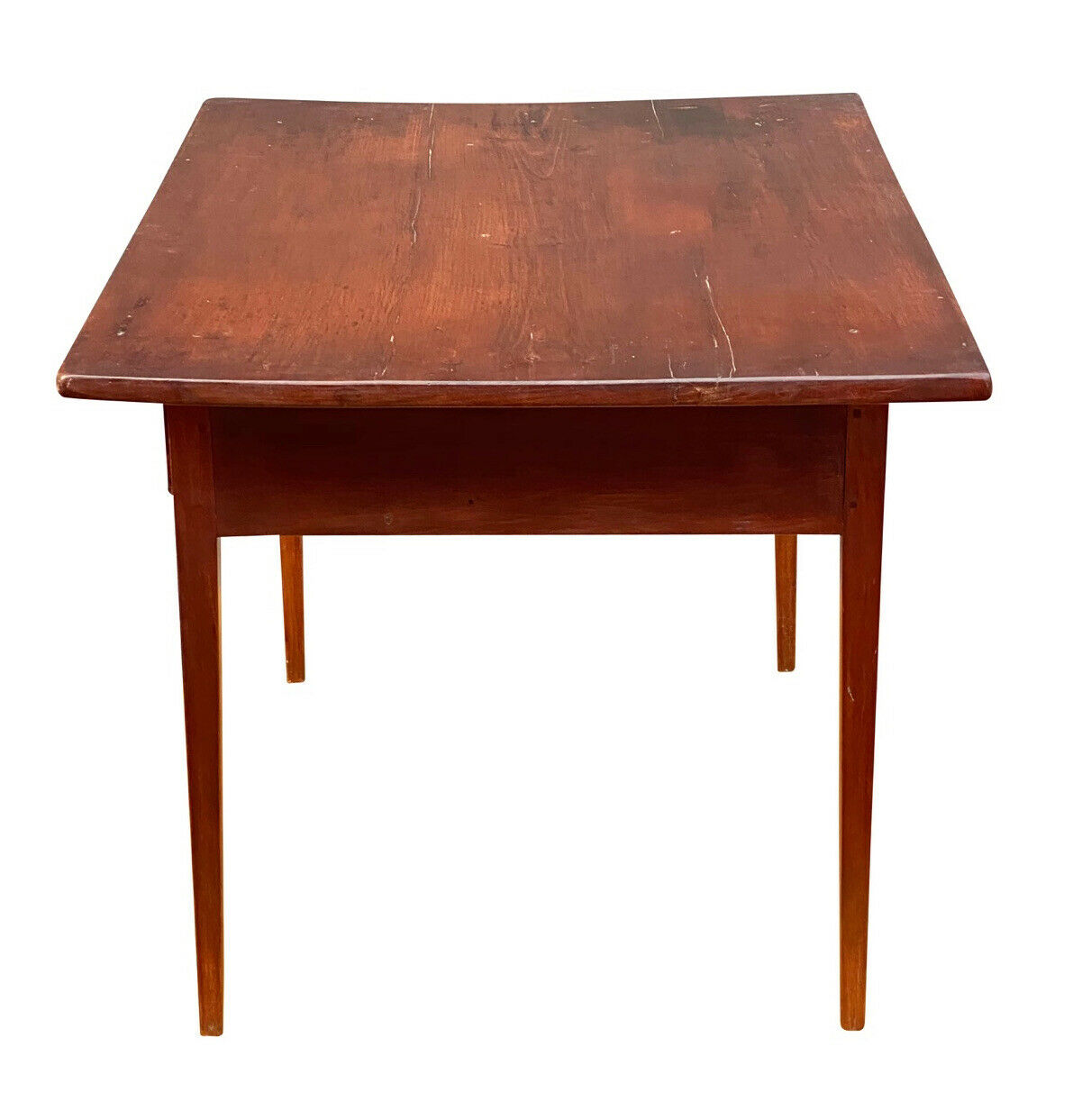 19th C Antique New Hampshire Pine Hepplewhite 1 Drawer Tavern Table