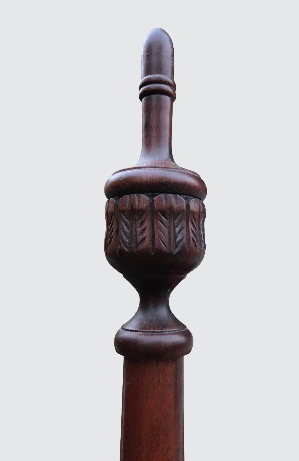 FEDERAL STYLED QUEEN SIZED RICE CARVED CHERRY FOUR POSTER CARVED BED