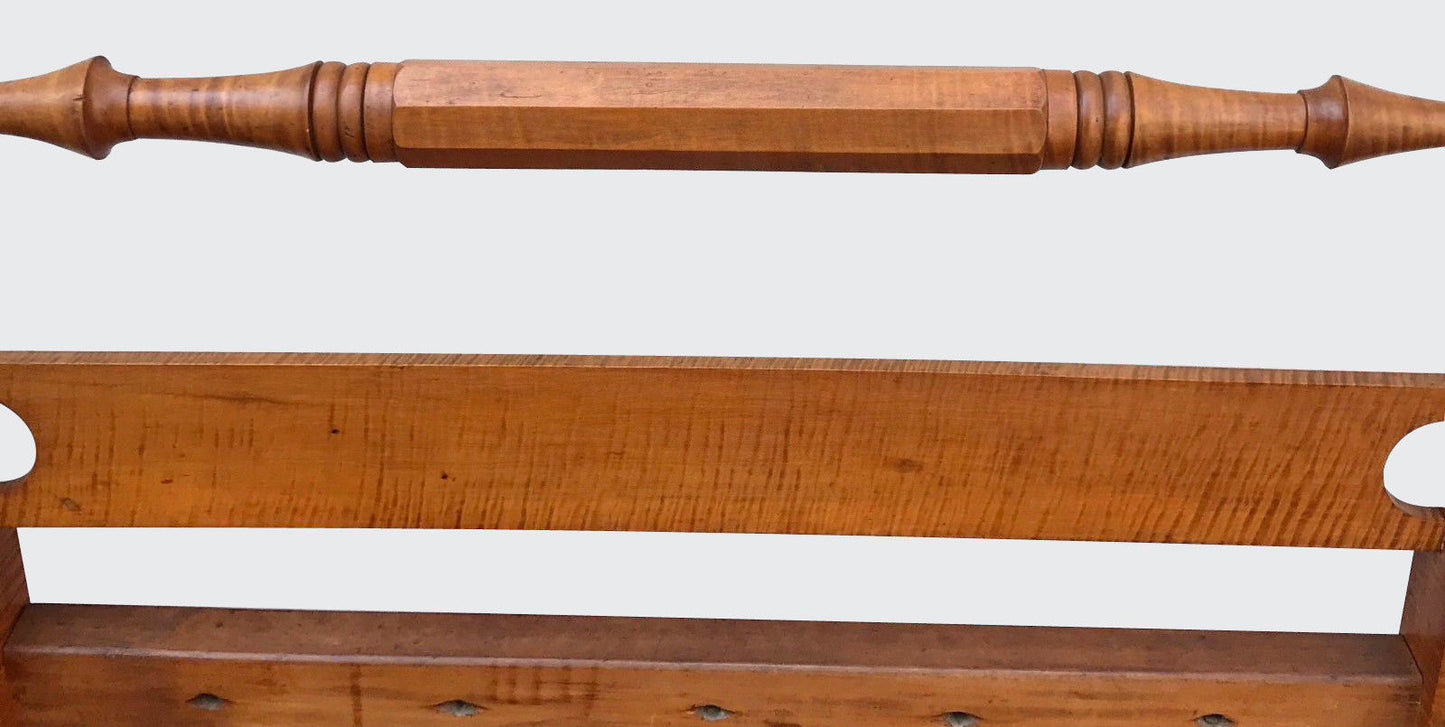 EXCEPTIONALLY FINE SOLID TIGER MAPLE FEDERAL CANNONBALL BED-BOLDEST & BEST GRAIN
