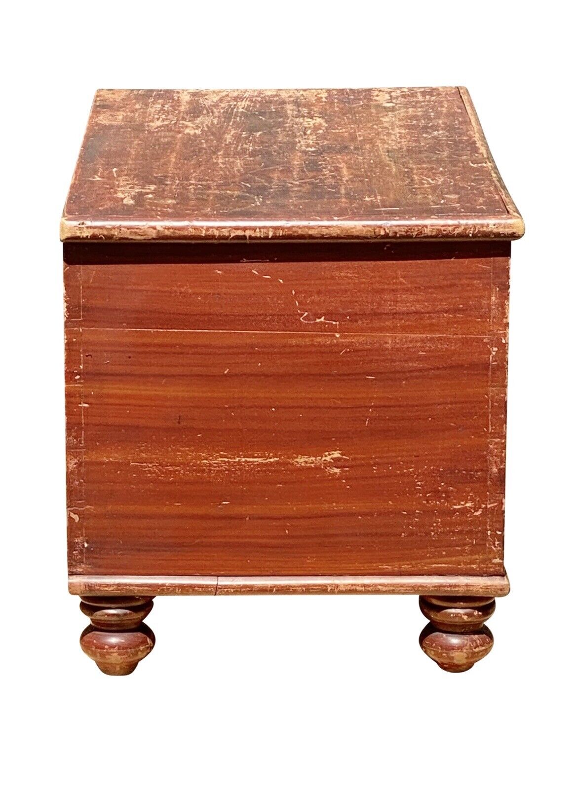 19th C Antique Vermont Grain Painted Blanket Chest / Blanket Box