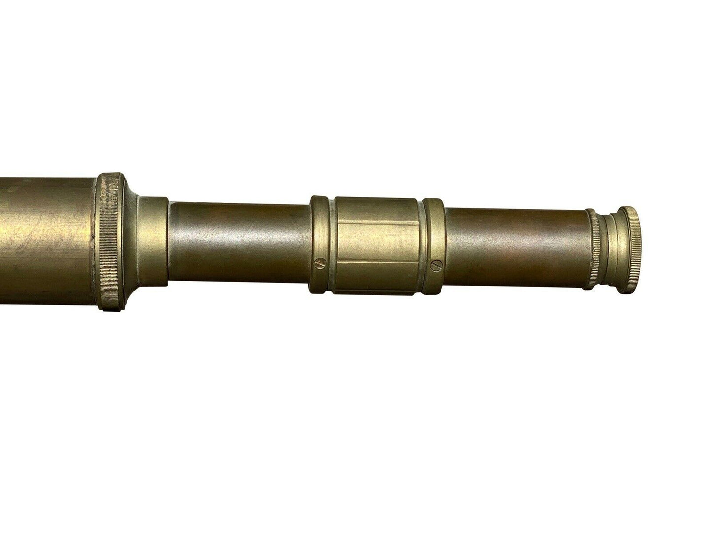 20TH C VINTAGE BRASS MARITIME ADJUSTABLE HEIGHT TELESCOPE ~ CLEAR WORKING OPTICS