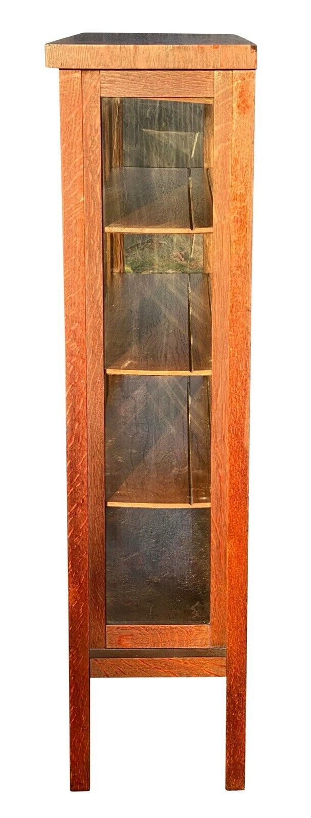 20TH C ANTIQUE ARTS & CRAFTS / MISSION OAK BOOKCASE / CHINA CABINET