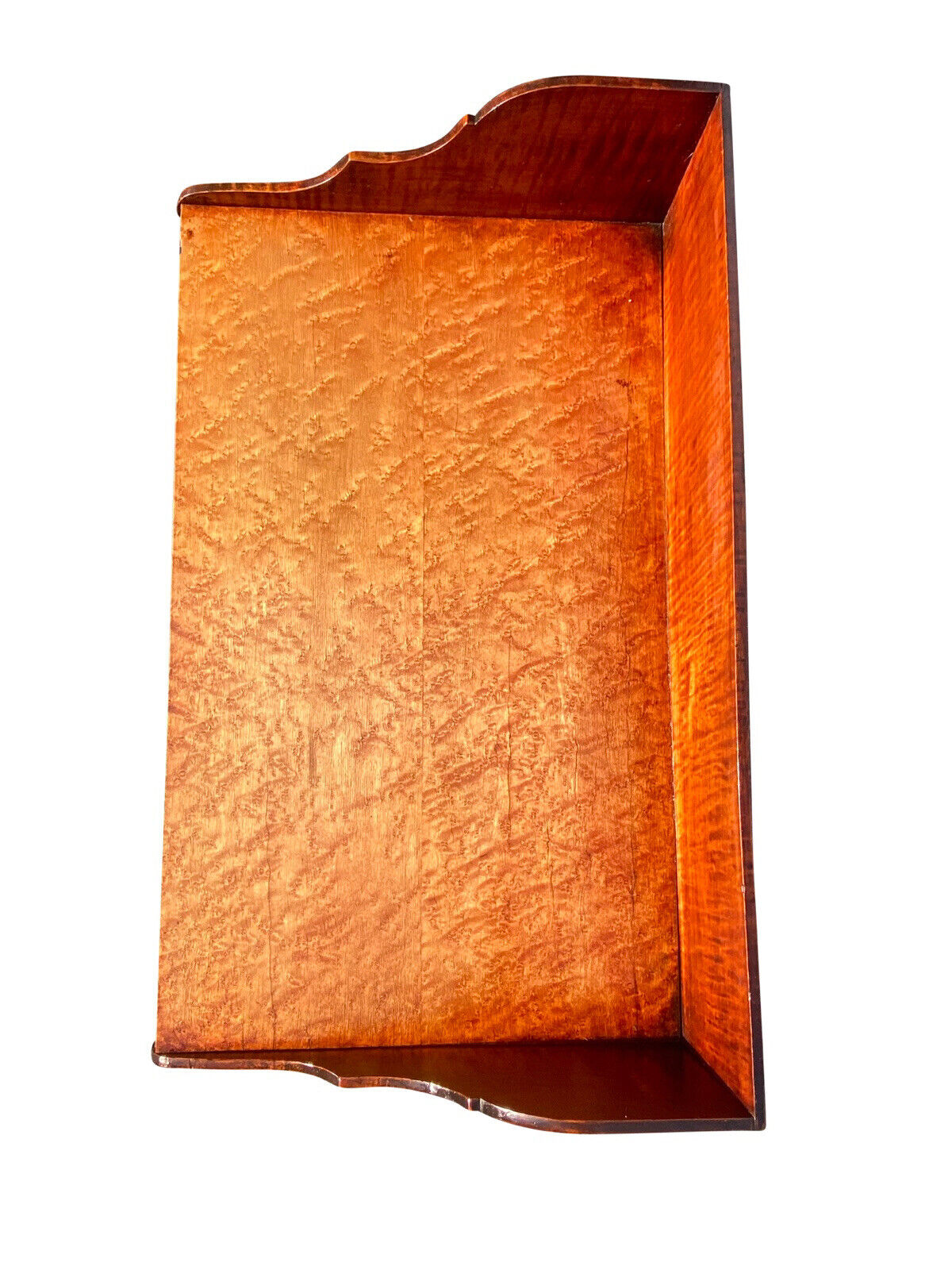 Late 18th Century Antique Sheraton Tiger Maple 2 Drawer Server / Console Table