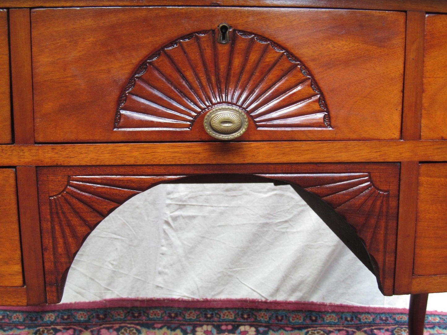 19TH CENTURY BALL & CLAW CHIPPENDALE STYLED MAHOGANY DESK WITH SHELL CARVINGS