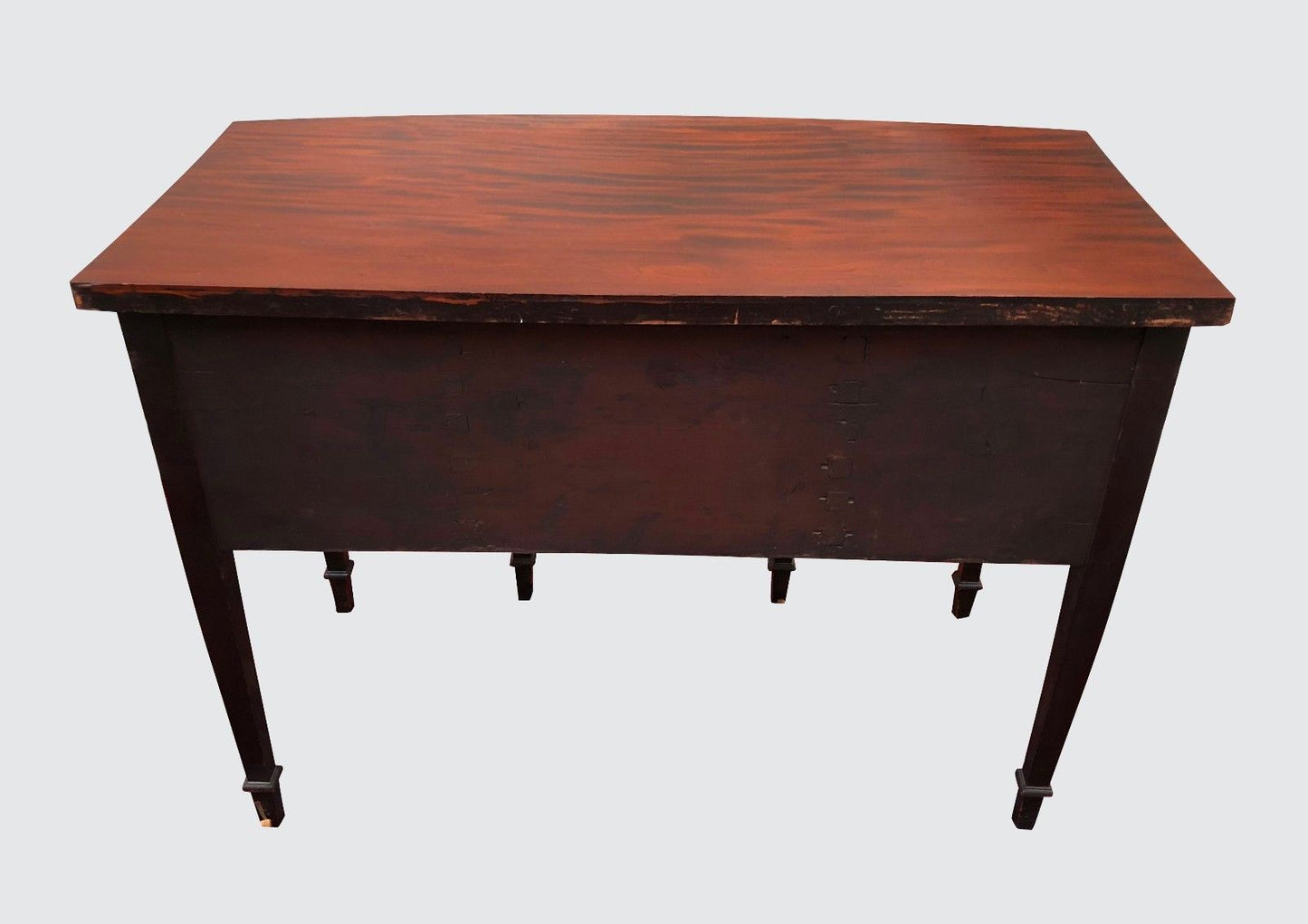 18TH CT HEPPLEWHITE SIX LEG SPADE FOOT MAHOGANY BRANDY BOARD W/ BOTTLE DRAWERS