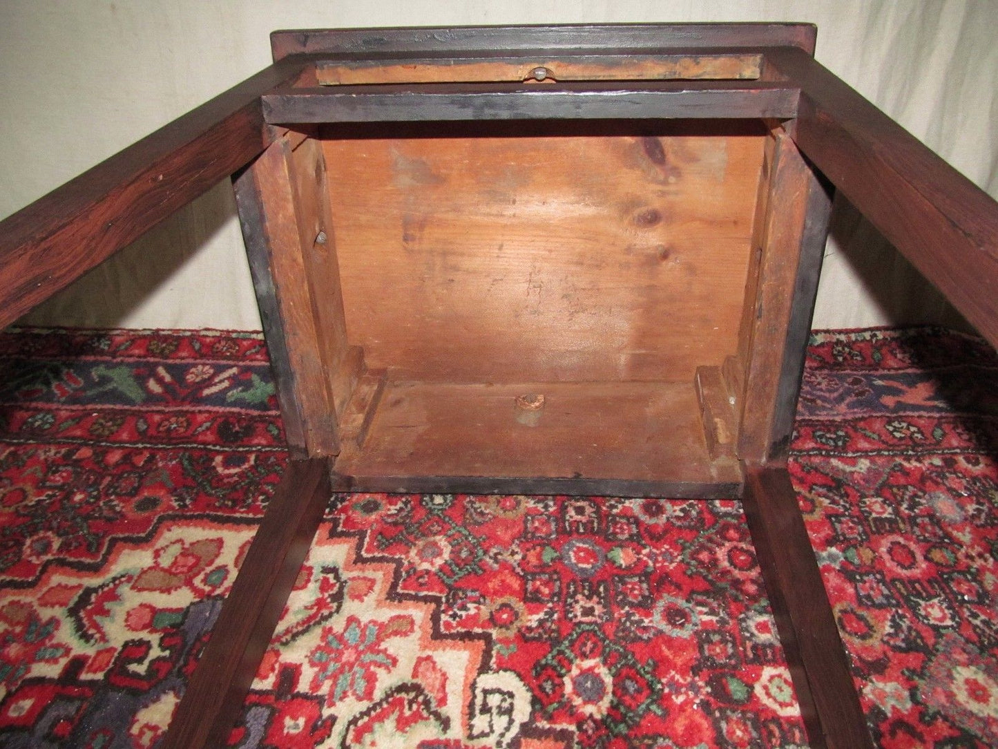 18TH CENTURY HEPPLEWHITE MAINE FOLK ART PAINTED ONE DRAWER TABLE IN PINE
