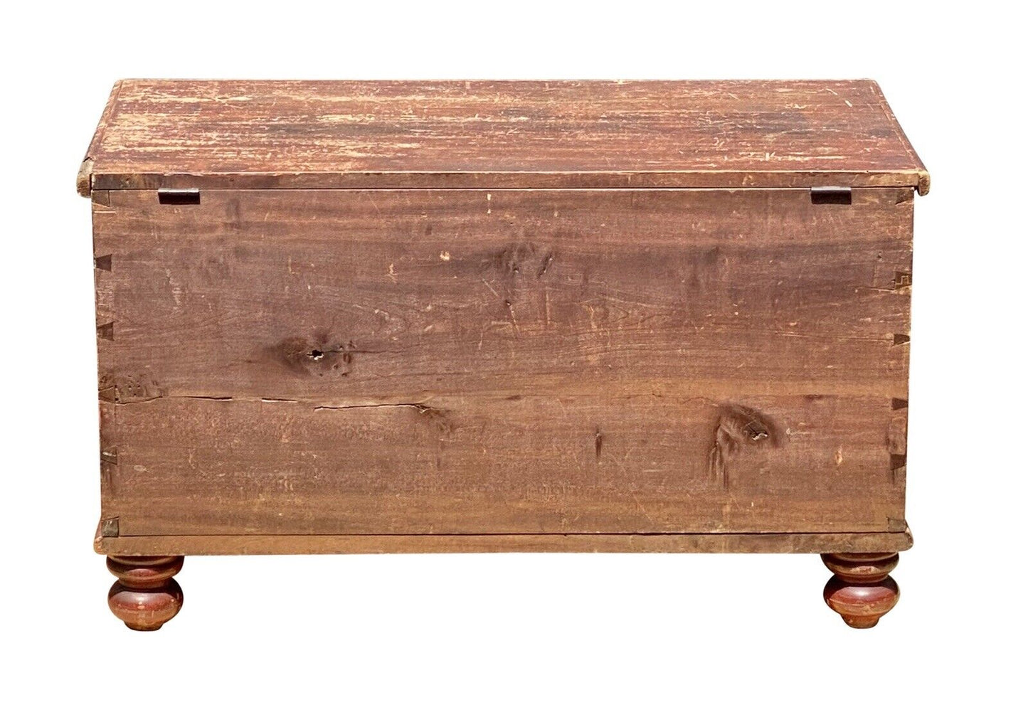 19th C Antique Vermont Grain Painted Blanket Chest / Blanket Box