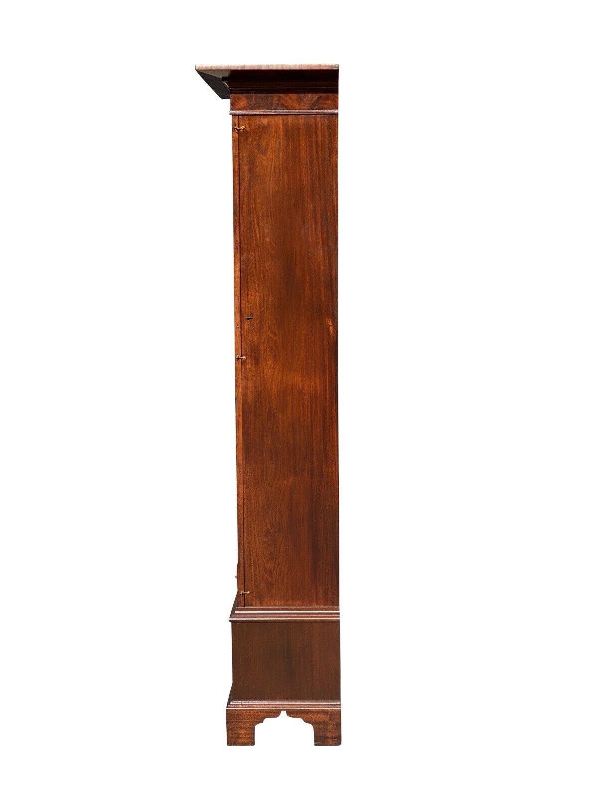 19th C Antique Salem Ma Mahogany Maritime Campaign Bookcase / Cabinet ~ Nautical