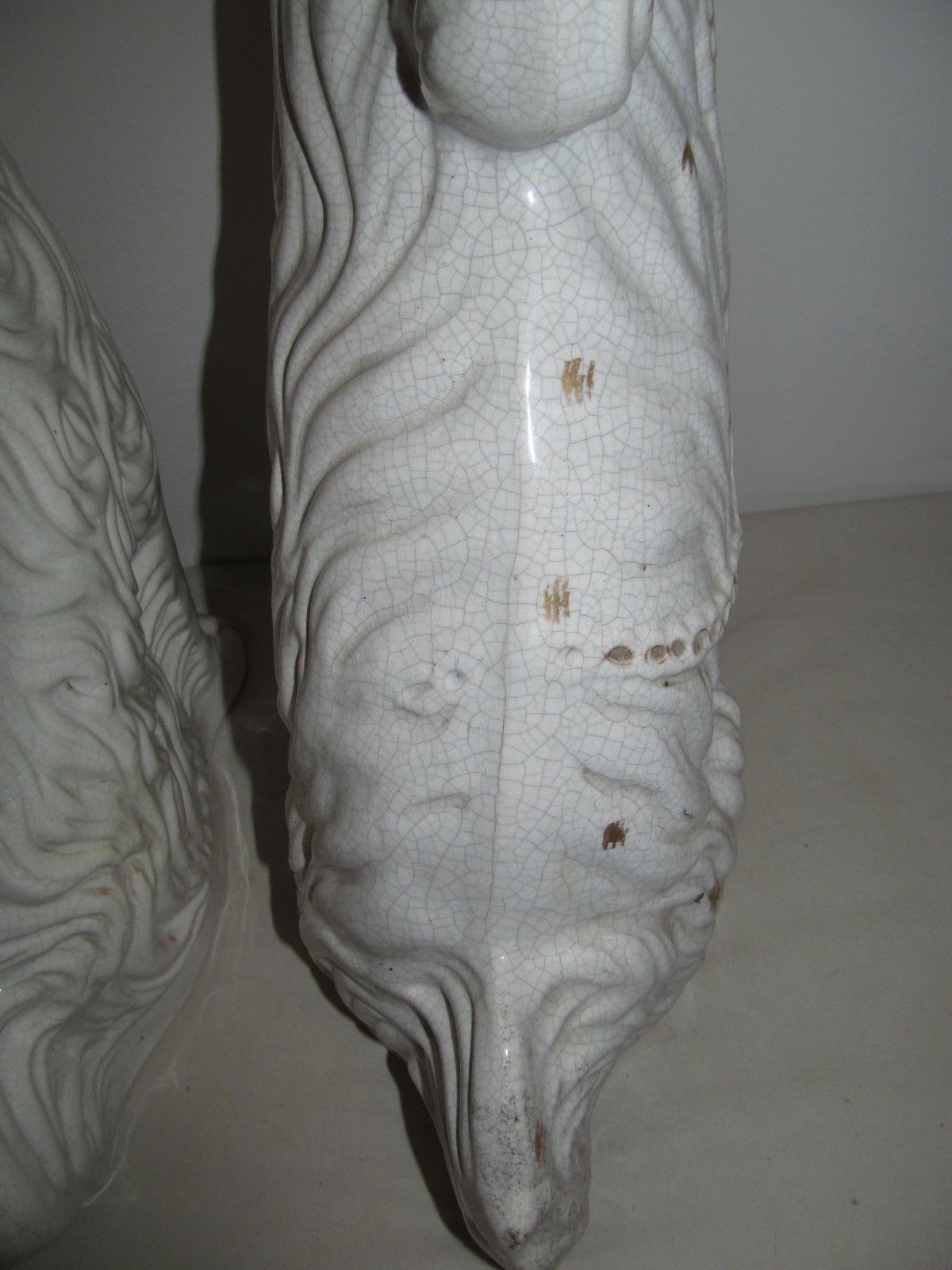 PAIR OF RARE 15 1/2" STAFFORDSHIRE SPANIELS