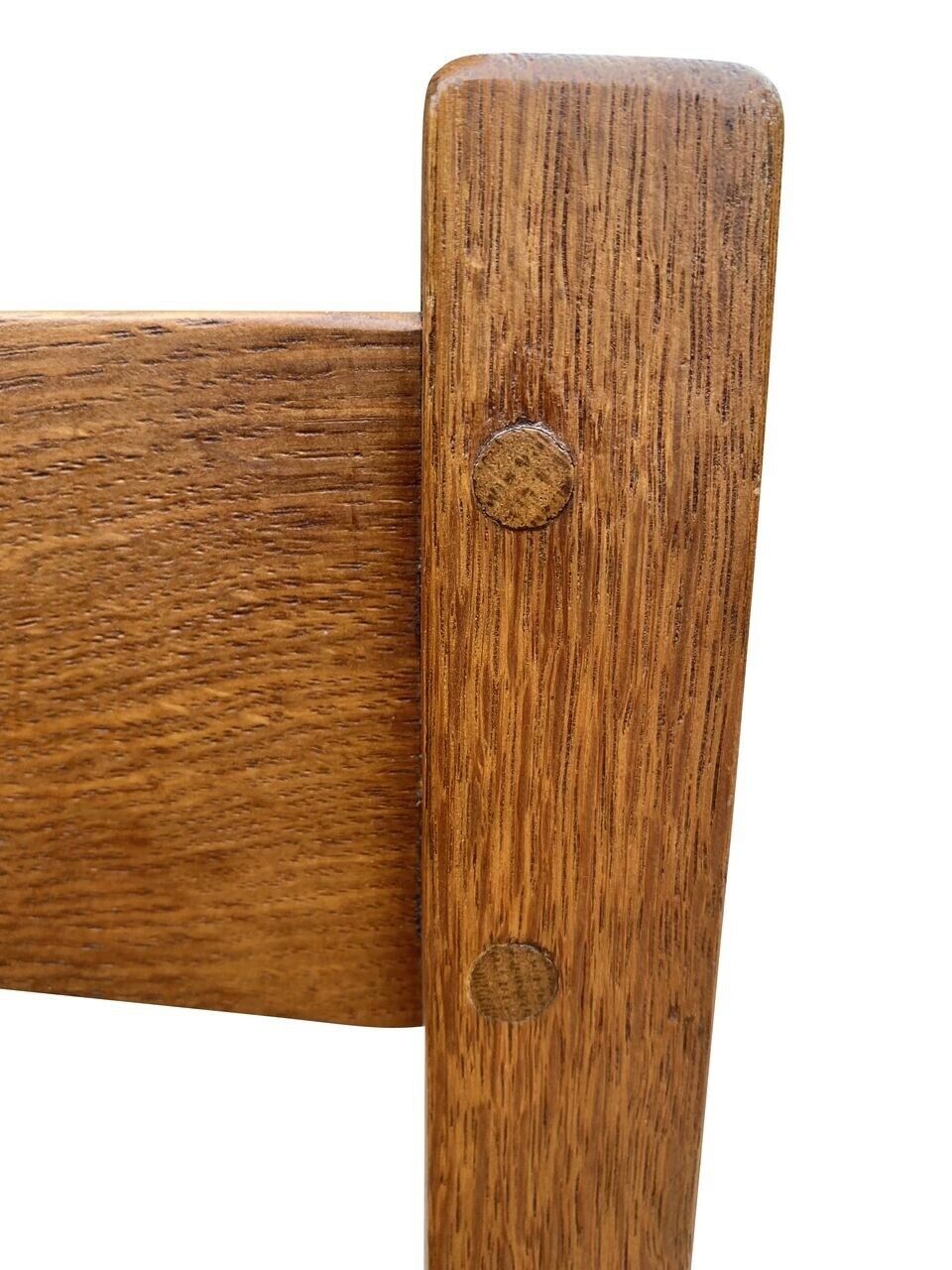 20TH C ANTIQUE L & JG STICKLEY TIGER OAK SIDE CHAIR #950