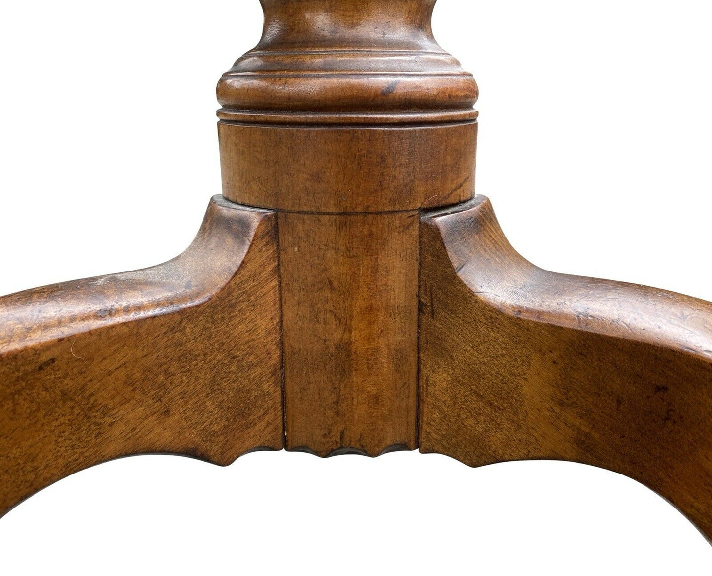 18th C Antique Queen Anne Pear Wood Tilt Top Tea Table