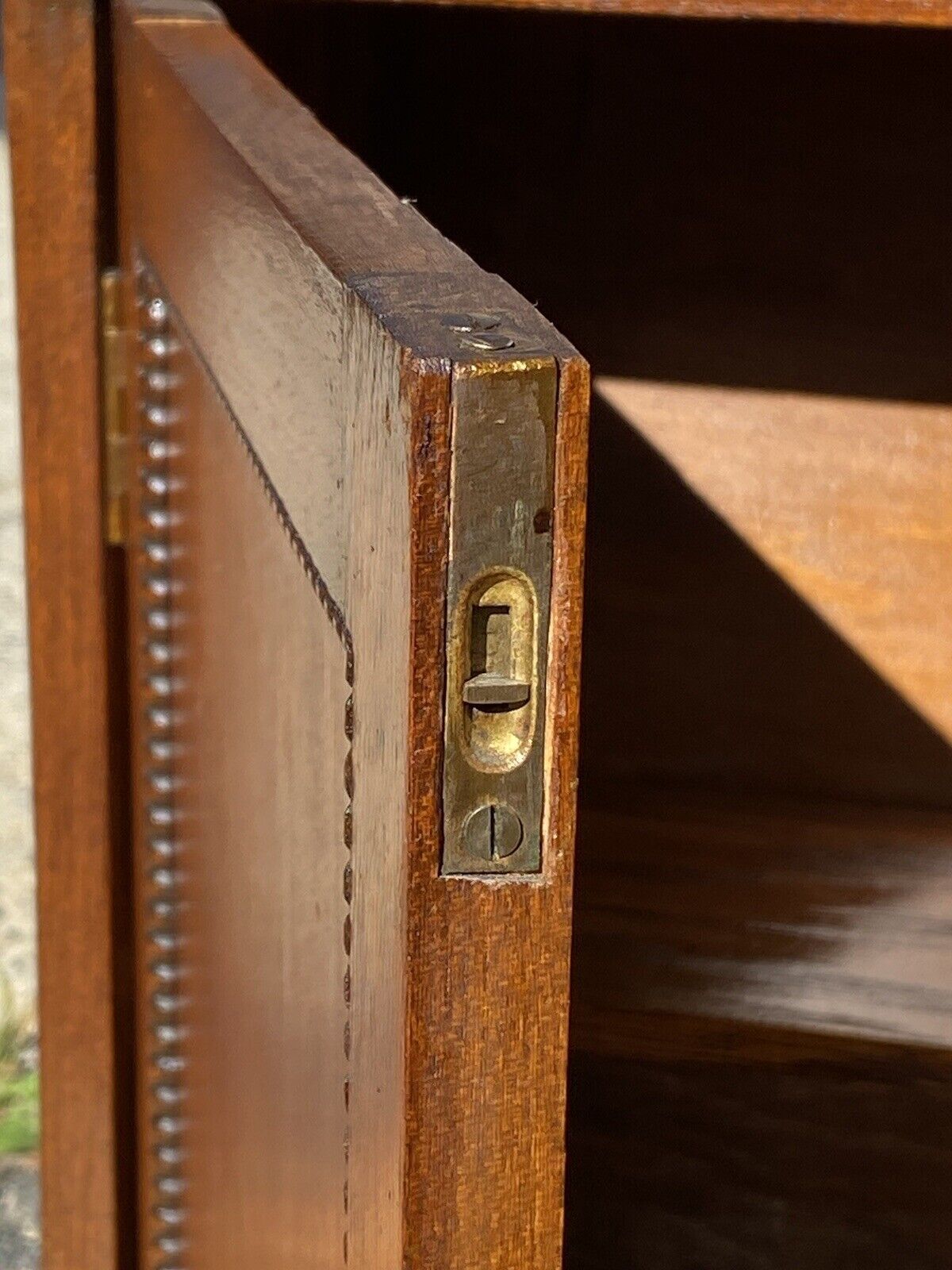 19th C Antique Victorian Oak Hanging Wall Cabinet / Cupboard