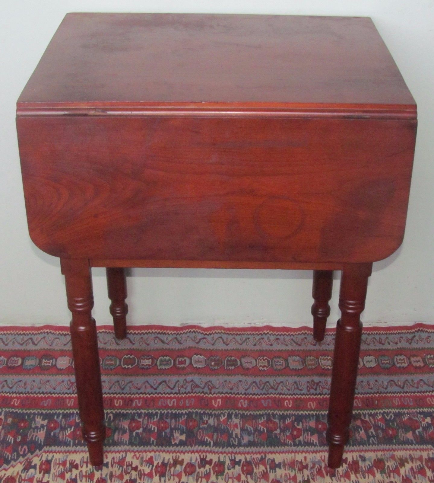 EARLY 19TH CENTURY SHERATON MID ATLANTIC CHERRY WORK TABLE