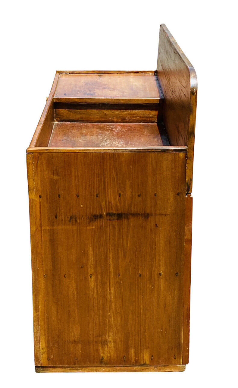 19TH C ANTIQUE COUNTRY PRIMITIVE PUMPKIN PINE DRY SINK ~ SIDEBOARD / SERVER
