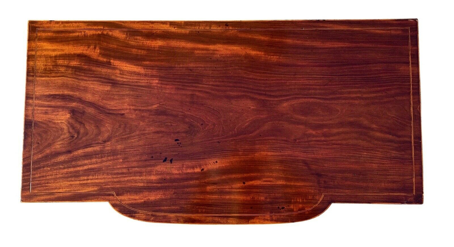 19th C Antique Mahogany Federal Period Card Table / Game Table - Daniel Clay