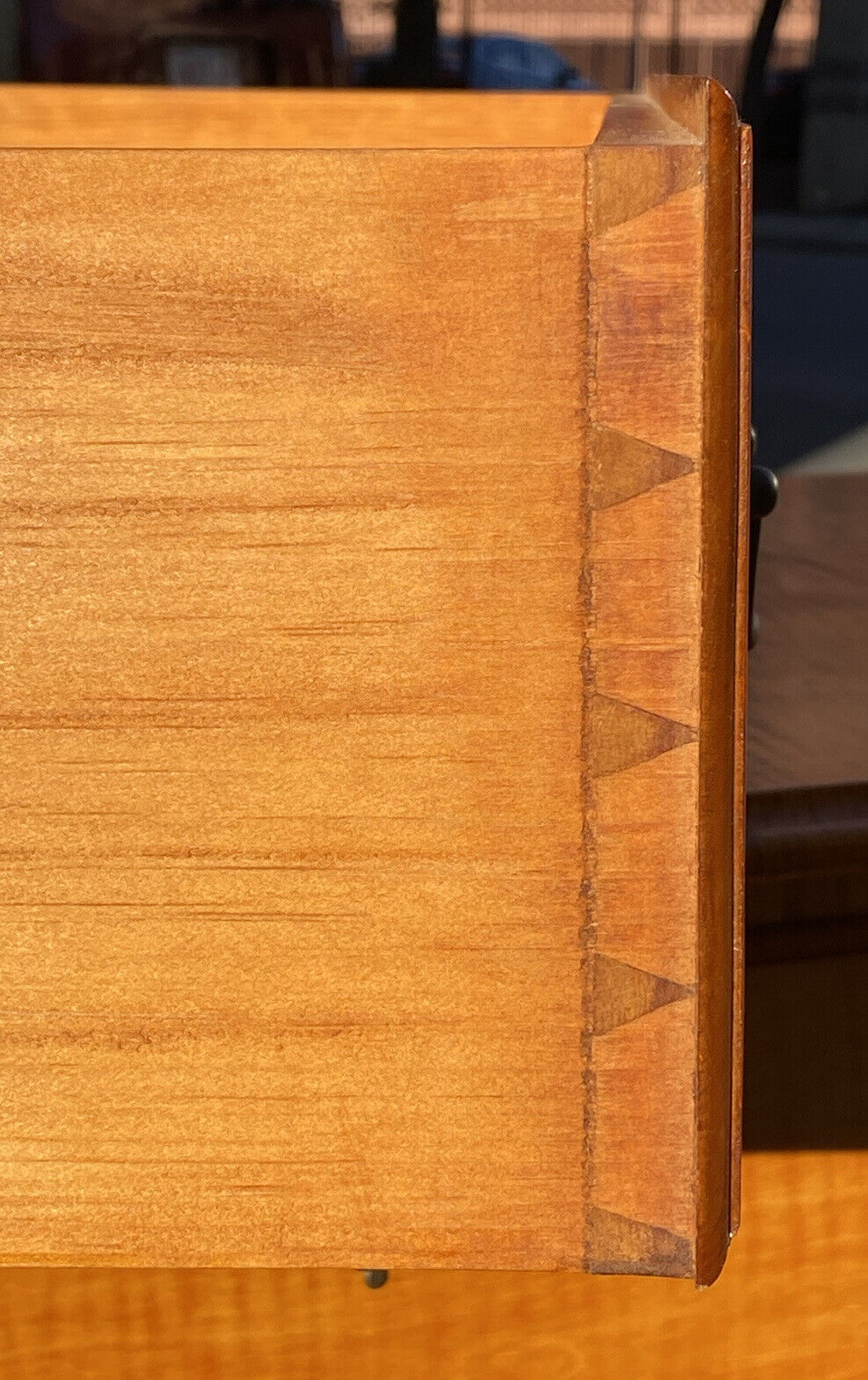 Chippendale Antique Style Tiger Maple 2 Drawer Blanket Chest / Blanket Box