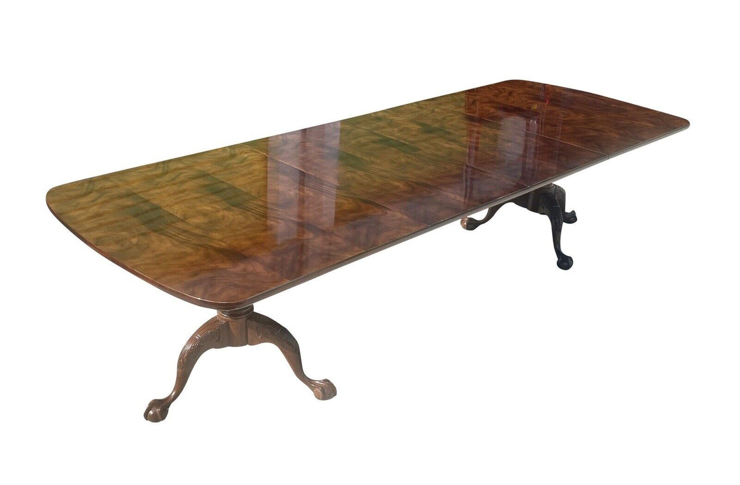 Chippendale Style Mahogany Ball & Claw Carved Dining Table by Henredon - 10 Feet