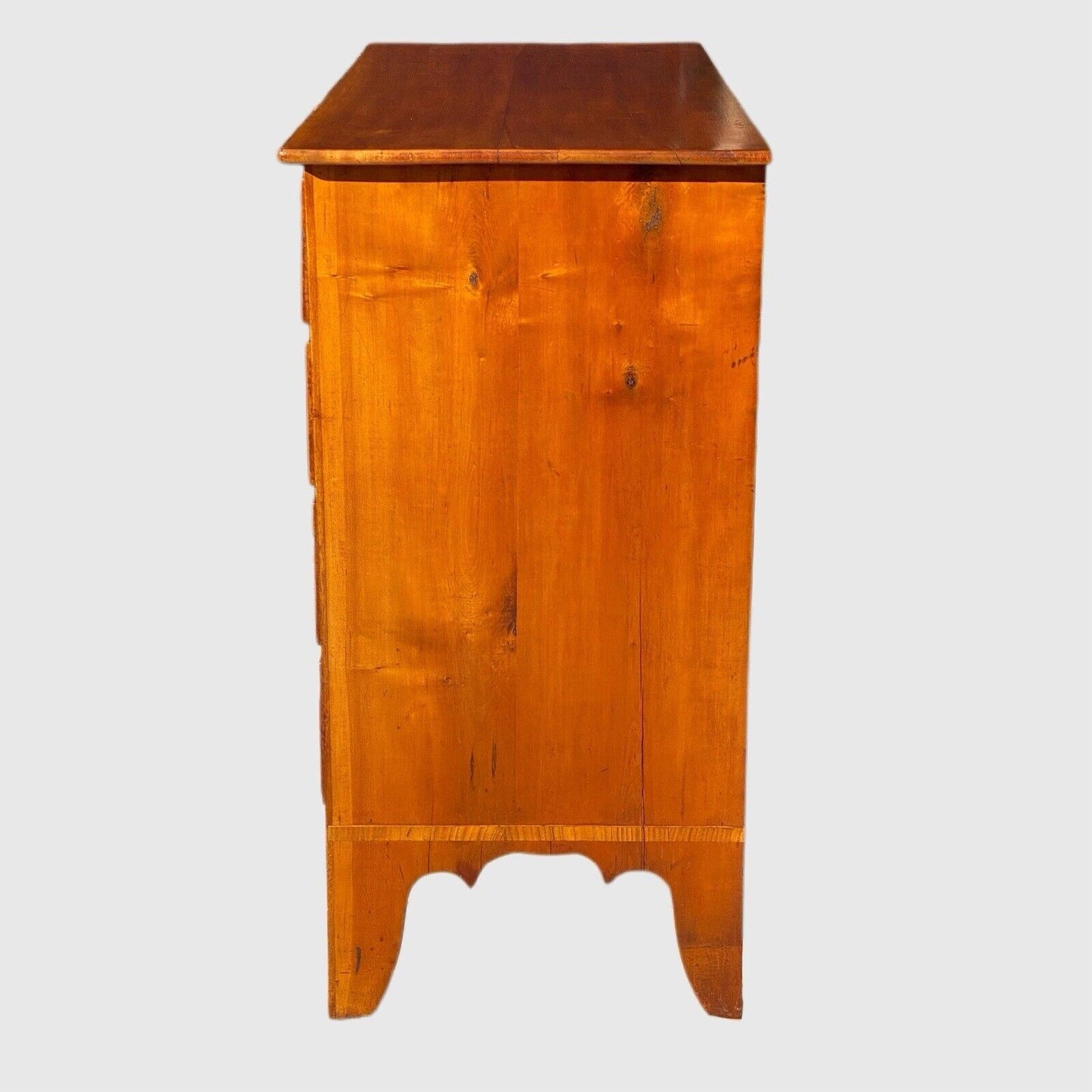 Antique Cherry & Tiger Maple Hepplewhite Chest of Drawers - Spooner & Fitts