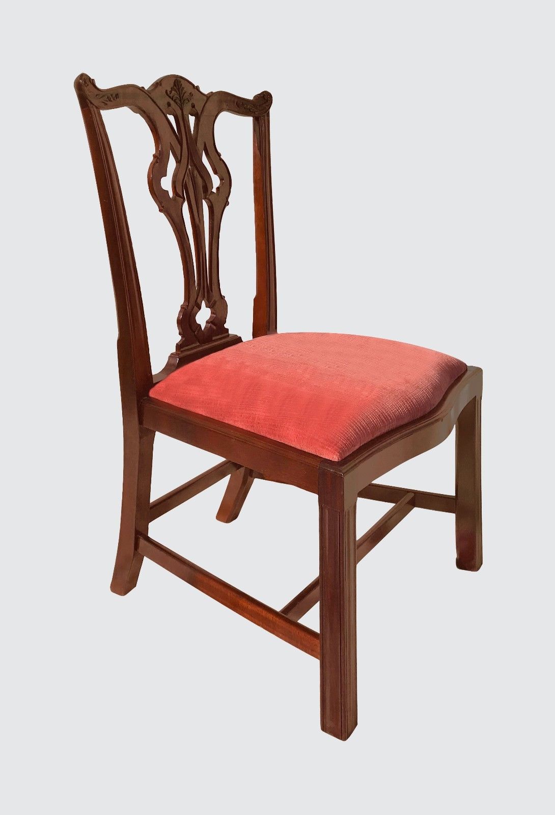 EXCEPTIONALLY FINE SET OF 10 CHIPPENDALE STYLE MAHOGANY DINING CHAIRS-A-1 COND.