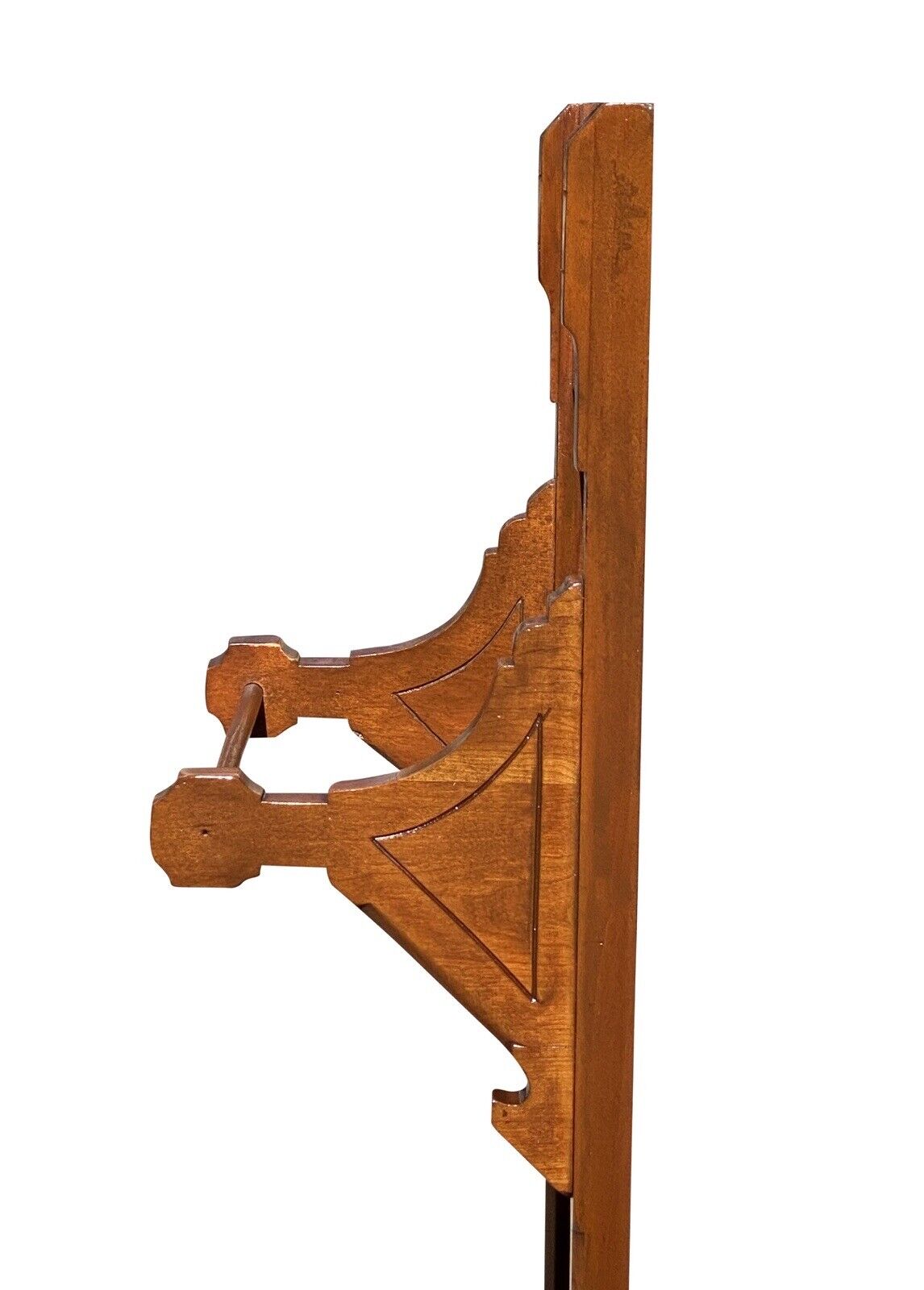 Antique Eastlake Victorian Cherry Umbrella Stand With Original Brass Water Basin
