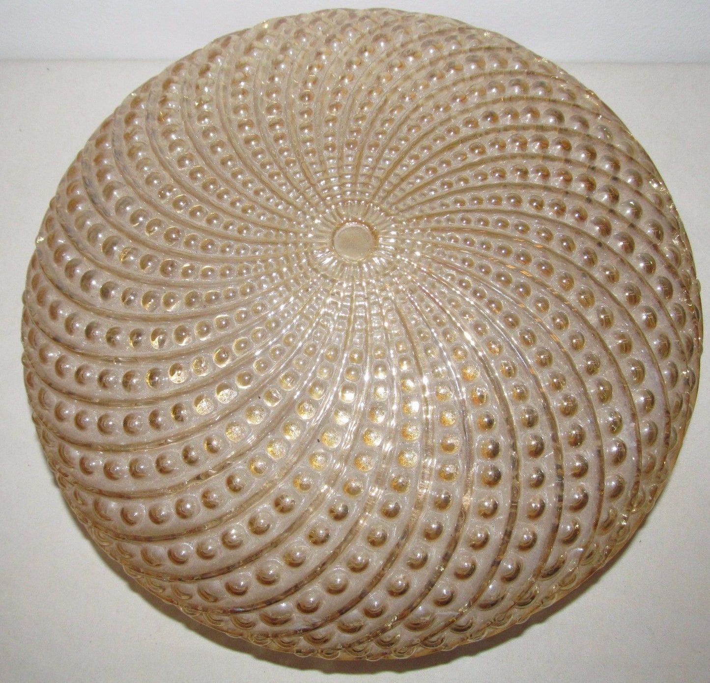 RARE IRRADIZED GOLD HOBNAIL MUSHROOM 12" ART GLASS SHADE