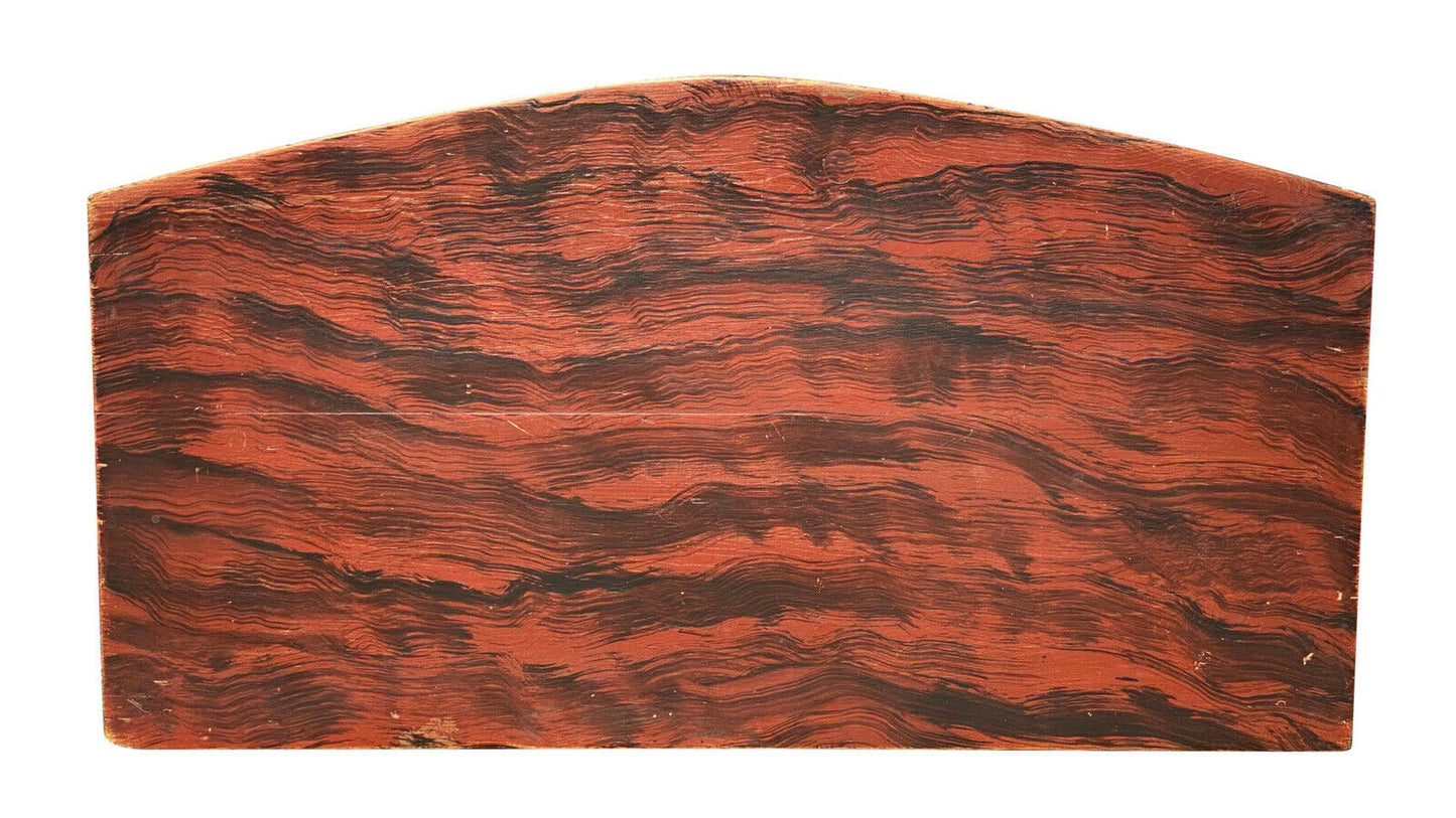 19TH C ANTIQUE HEPPLEWHITE NEW HAMPSHIRE GRAIN PAINTED TABLE