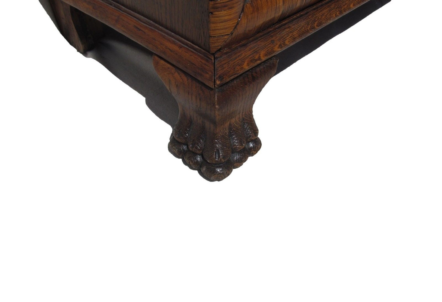 VICTORIAN R.J. HORNER RENAISSANCE REVIVAL TIGER OAK DOUBLE DOOR CARVED BOOKCASE