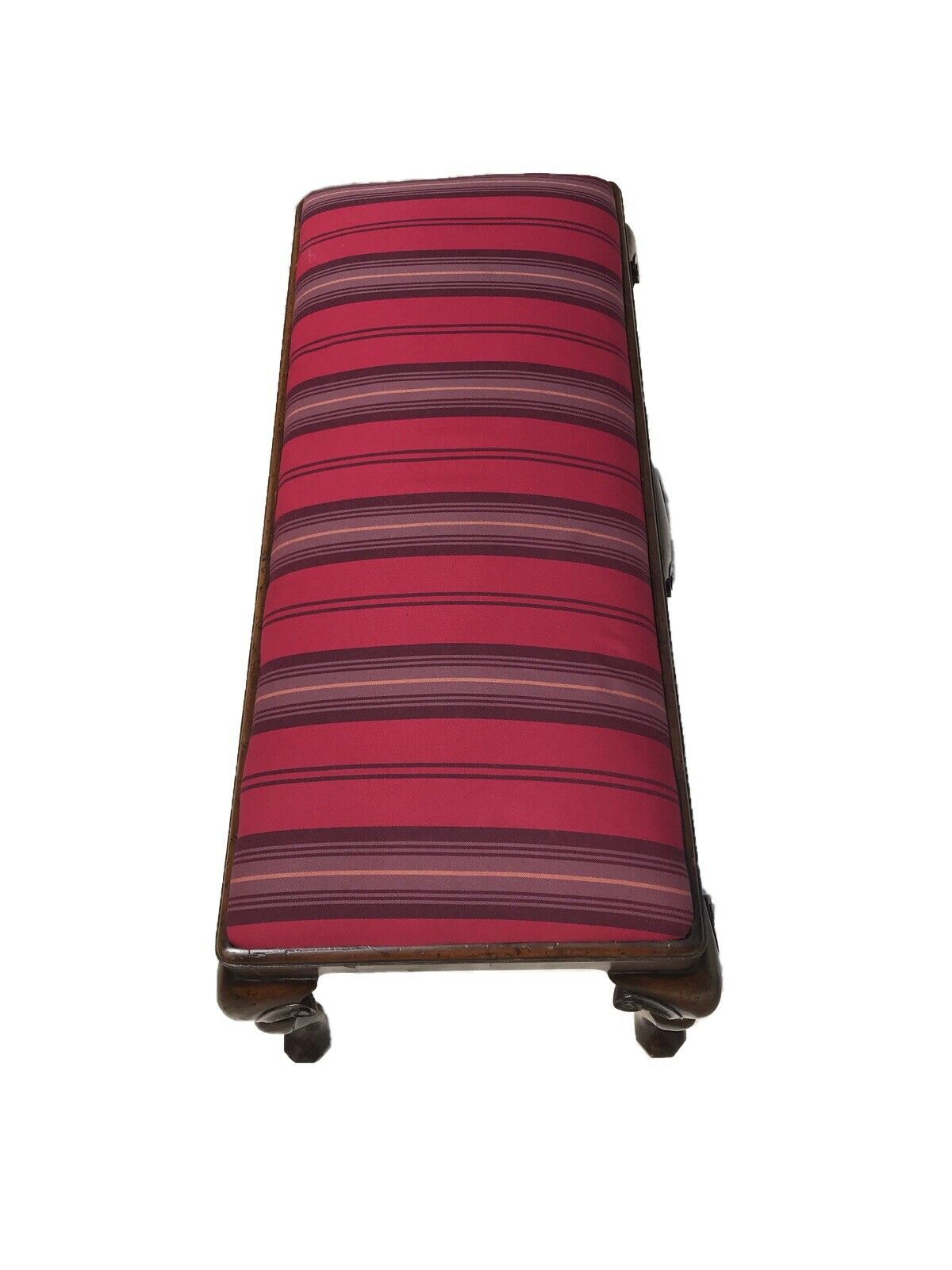 20TH C ANTIQUE GEORGE III / CHIPPENDALE STYLE WALNUT WINDOW / VANITY BENCH