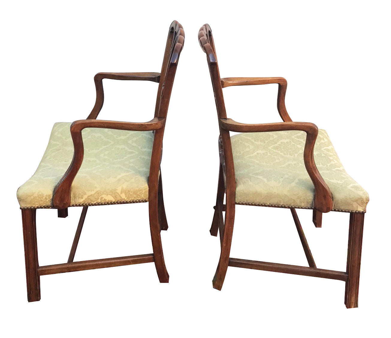 FINE CHIPPENDALE STYLE SET OF 8 MAHOGANY DINING CHAIRS WITH SPECIAL FEATURES