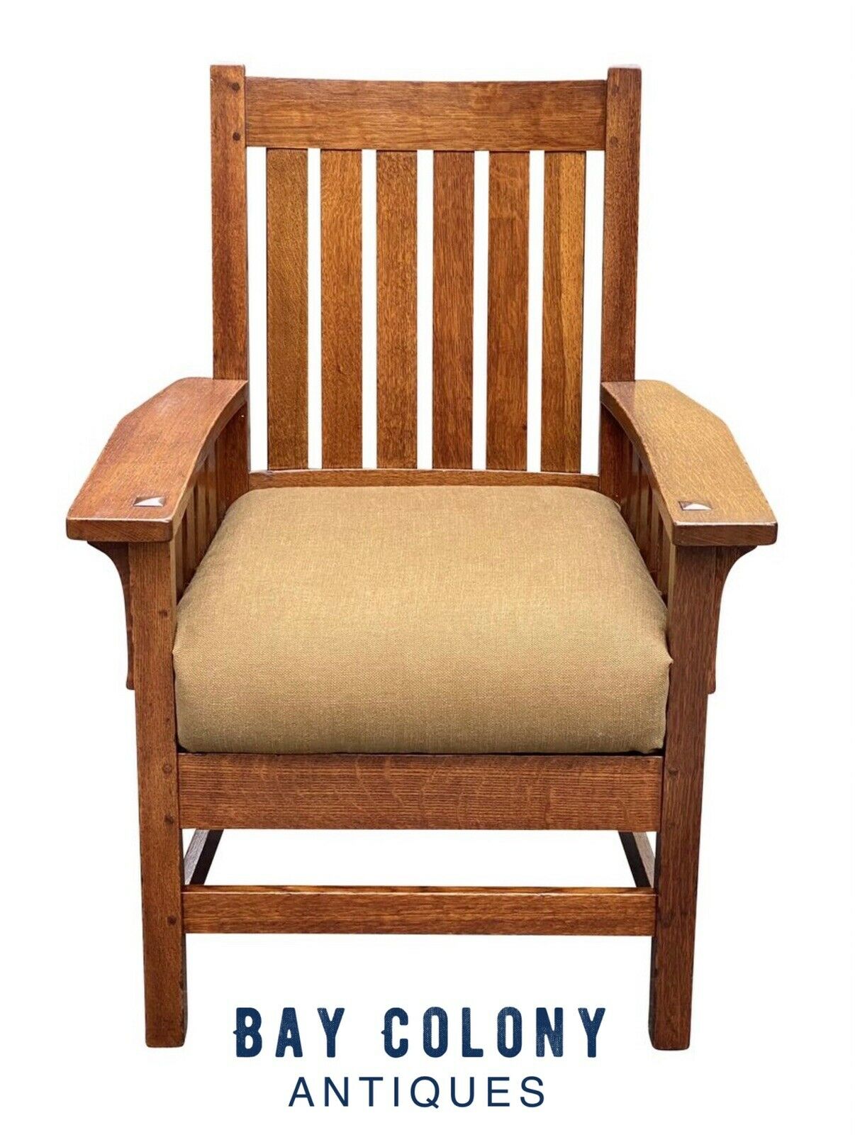 20th C Antique Arts & Crafts L & Jg Stickley Slatted Arm Chair ~ Model #450