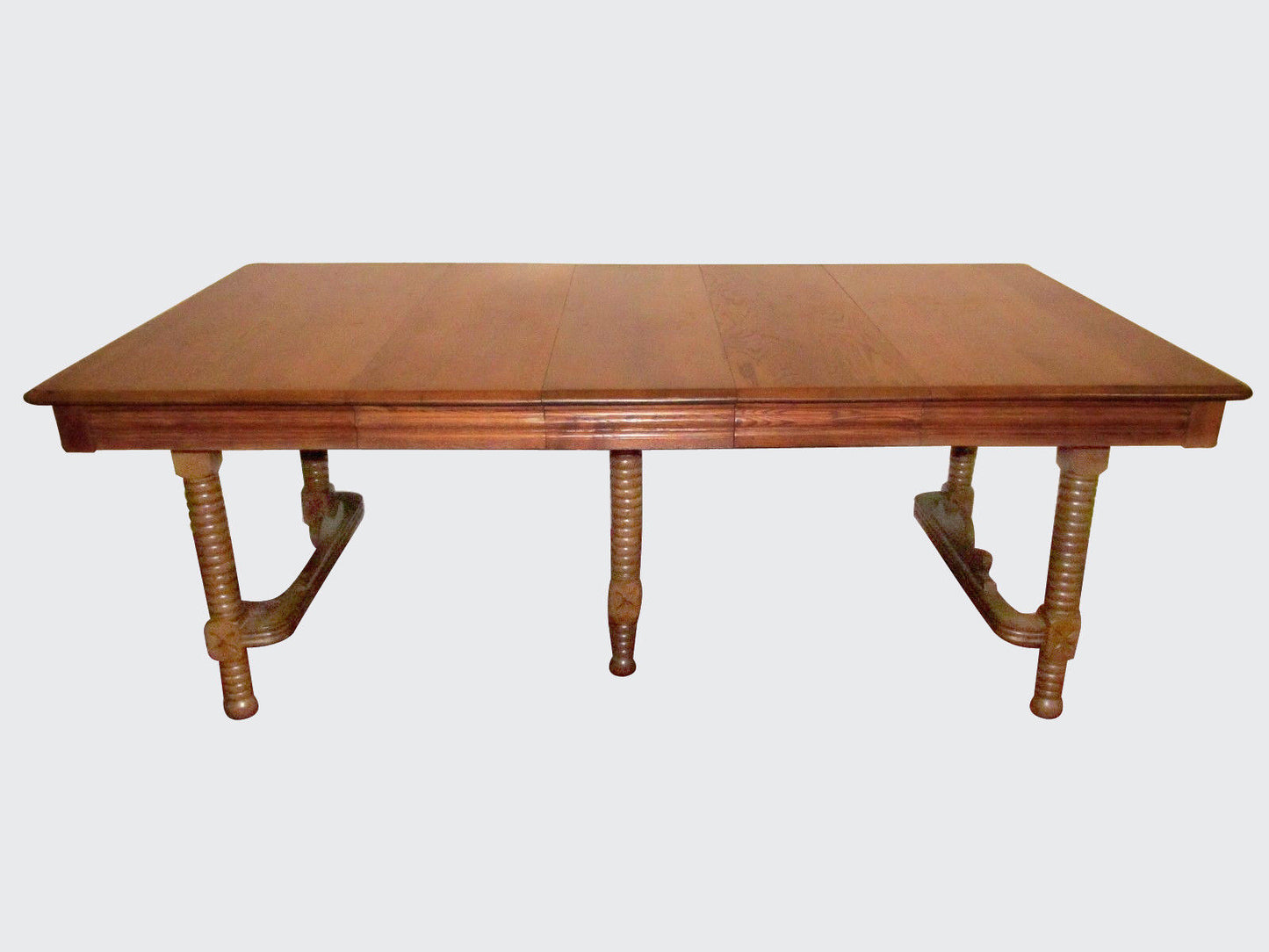 19TH CENTURY EASTLAKE VICTORIAN OAK DINING ROOM TABLE & LEAVES EXPERTLY RESTORED