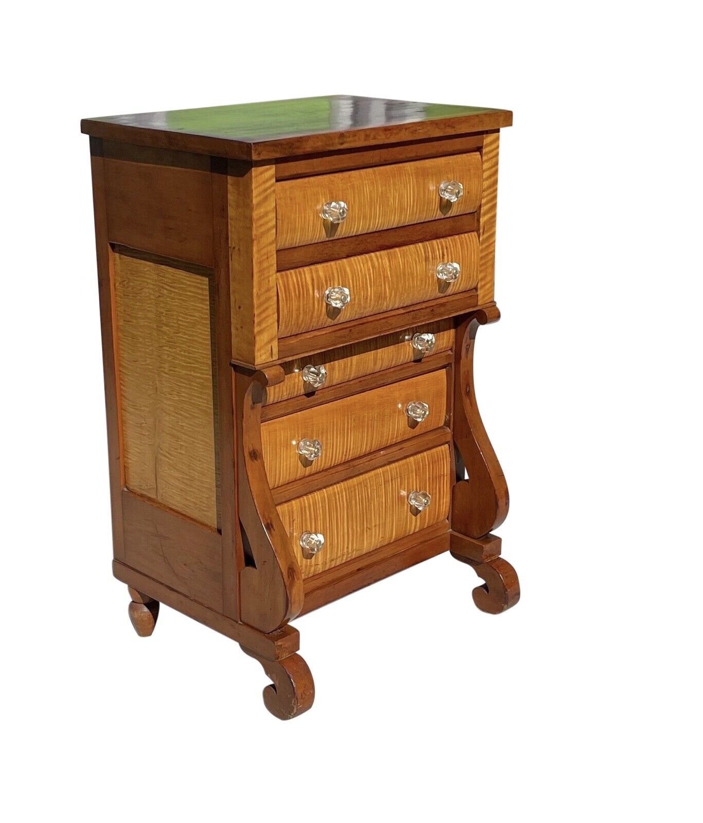 Antique Pennsylvania Empire Cherry & Tiger Maple Diminutive Chest / Dresser