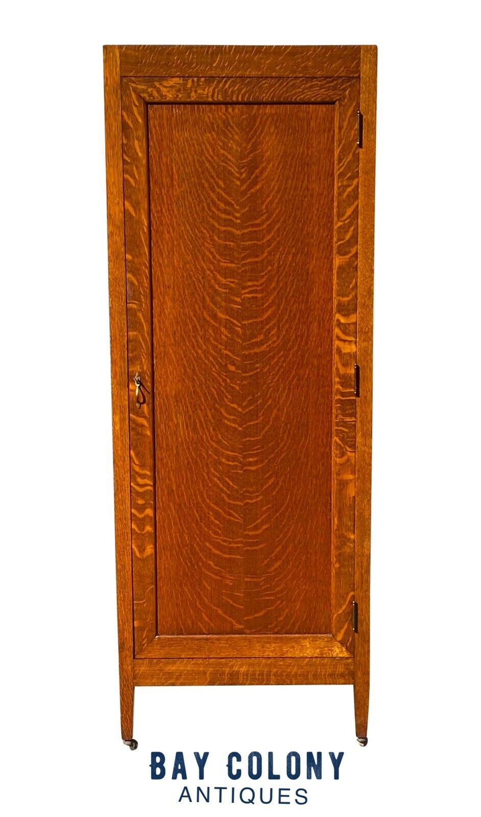 19th Century Antique Tiger Oak Victorian Wardrobe / Cabinet