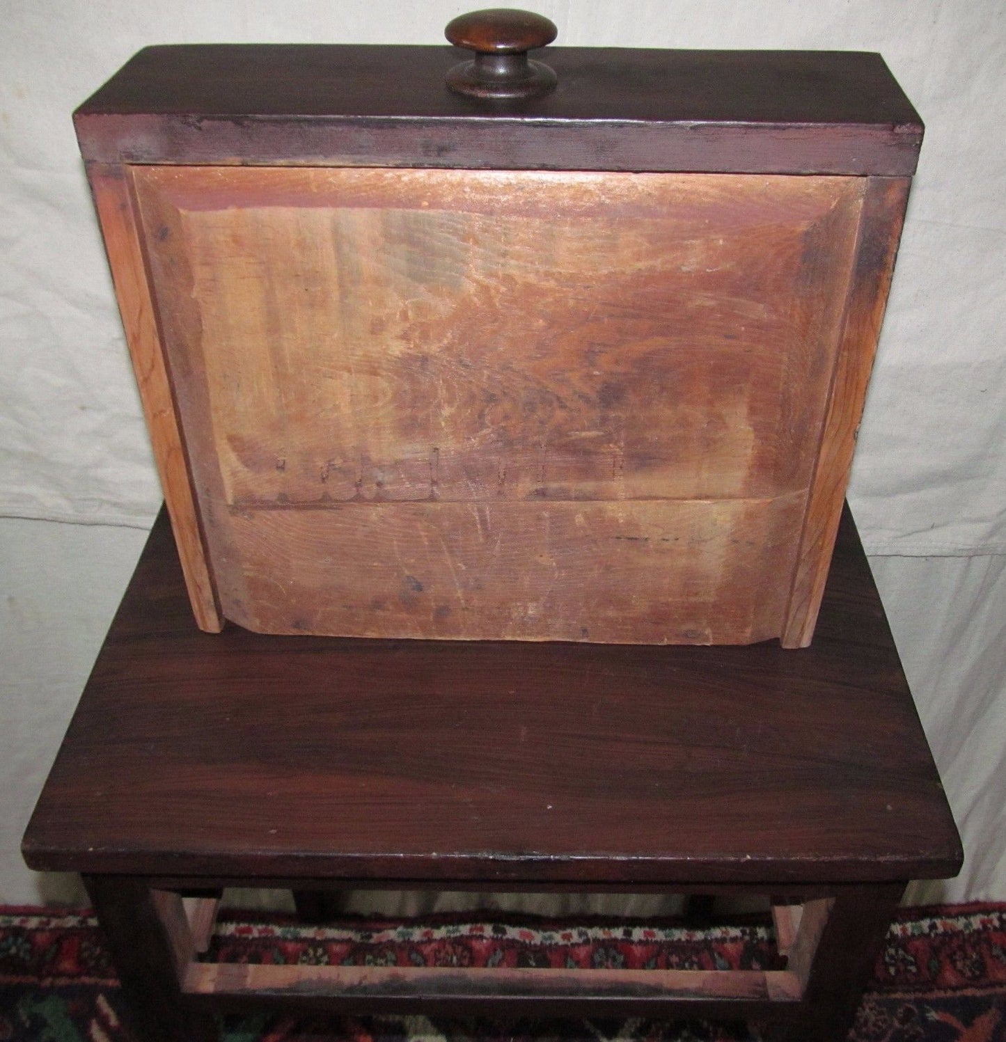 18TH CENTURY HEPPLEWHITE MAINE FOLK ART PAINTED ONE DRAWER TABLE IN PINE