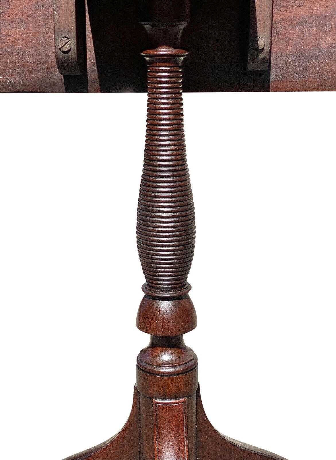 18th C Antique Federal Period Virginia Walnut Tilt Top Candle Stand