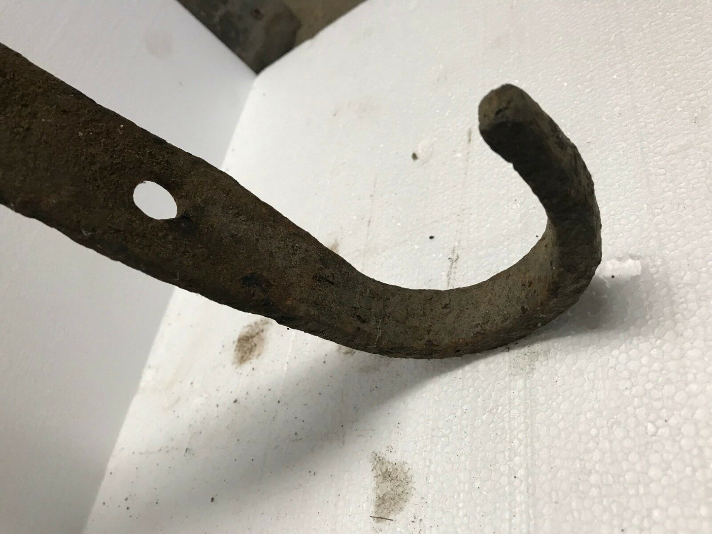 EARLY 19TH C CAST IRON & WROUGHT IRON ADJUSTABLE TRAMMEL