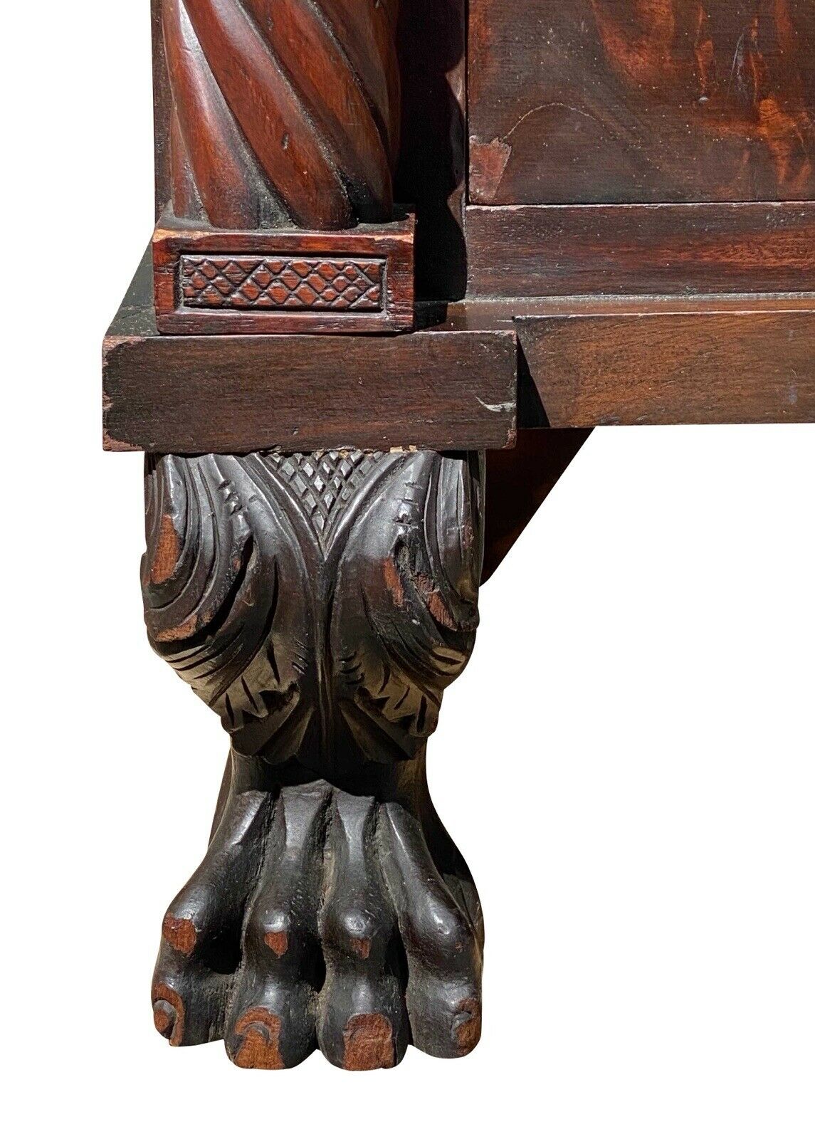 19th C Antique Pennsylvania Neoclassical Mahogany Lingerie Chest / Dresser
