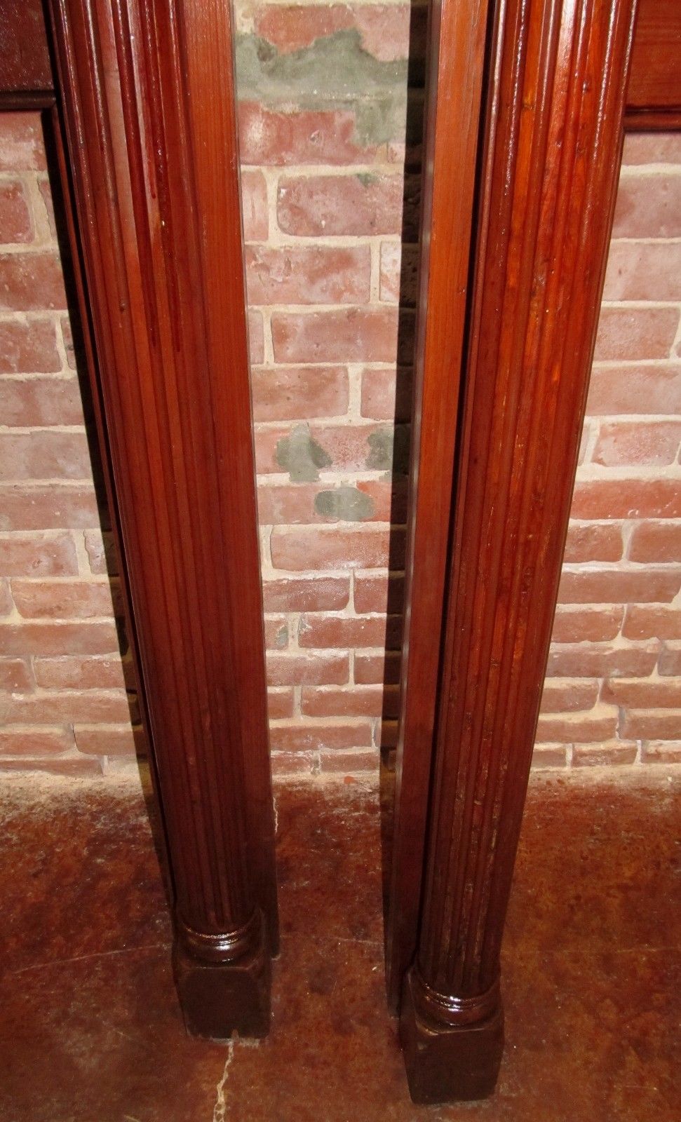 PAIR OF VICTORIAN CARVED MANTLES WITH MIRRORED GALLERIES-EXTRA RARE