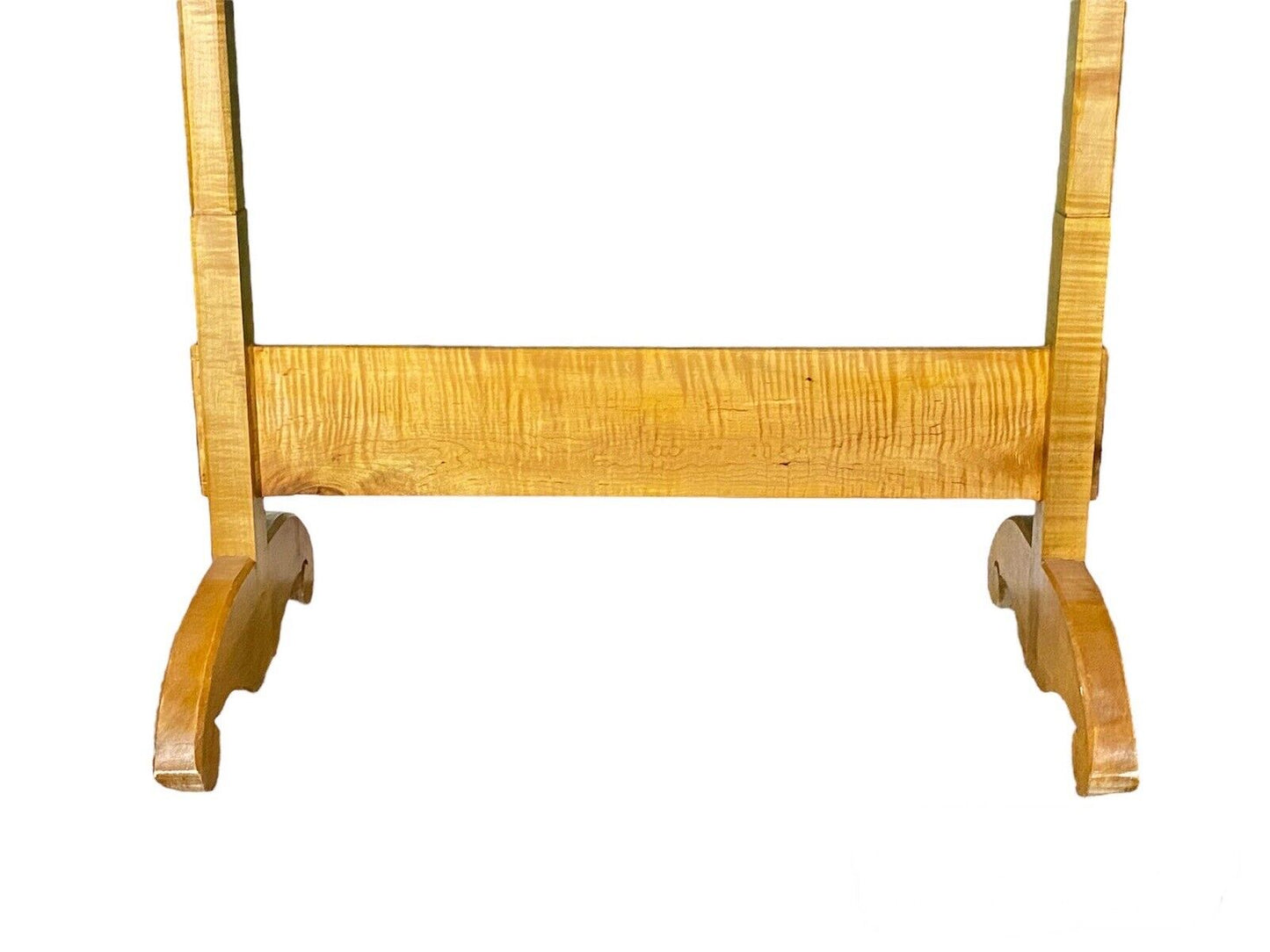 Vintage Tiger Maple Clothes Rack / Garment Rack