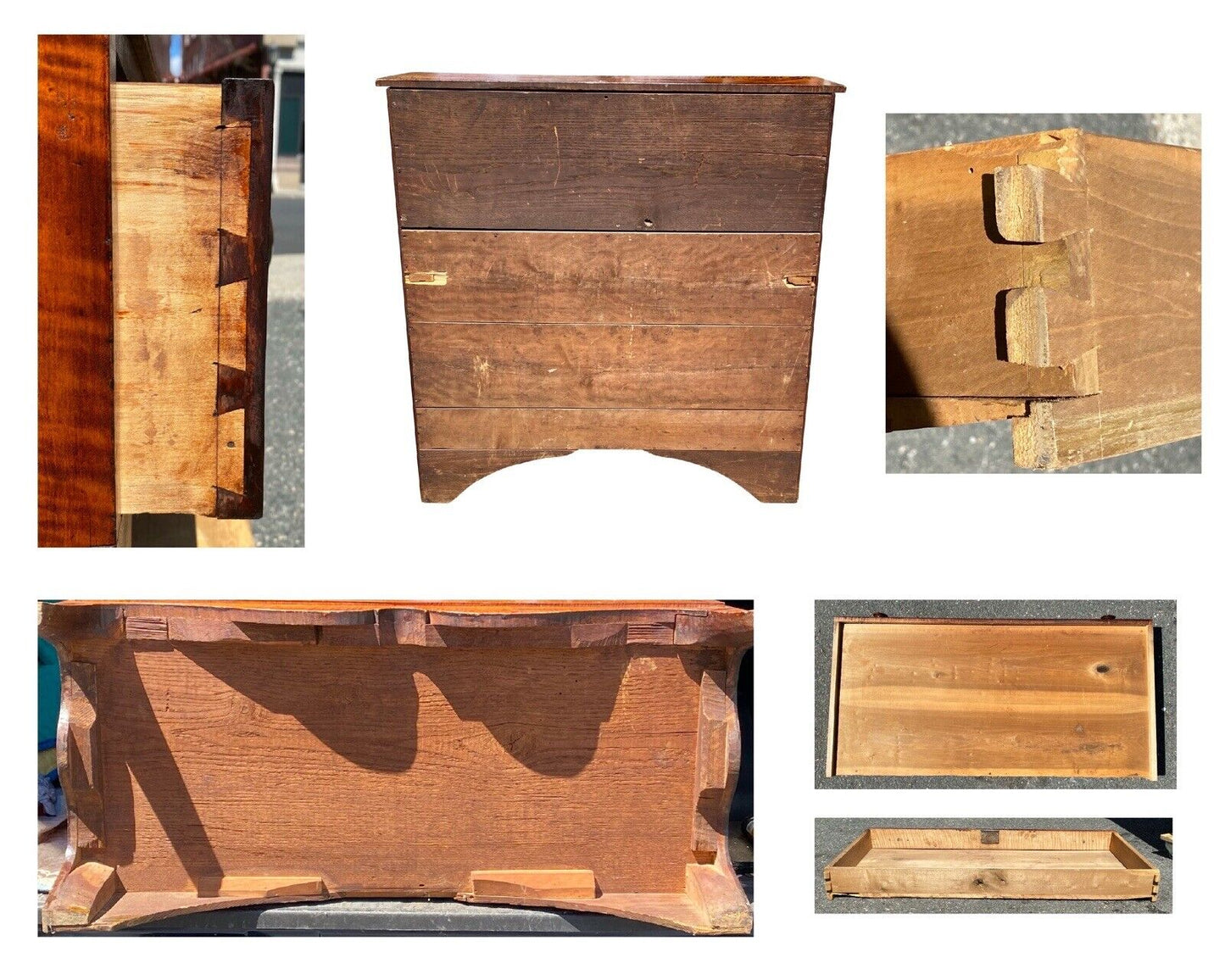 18TH C ANTIQUE NEW HAMPSHIRE TIGER MAPLE HEPPLEWHITE TAMBOUR SECRETARY DESK