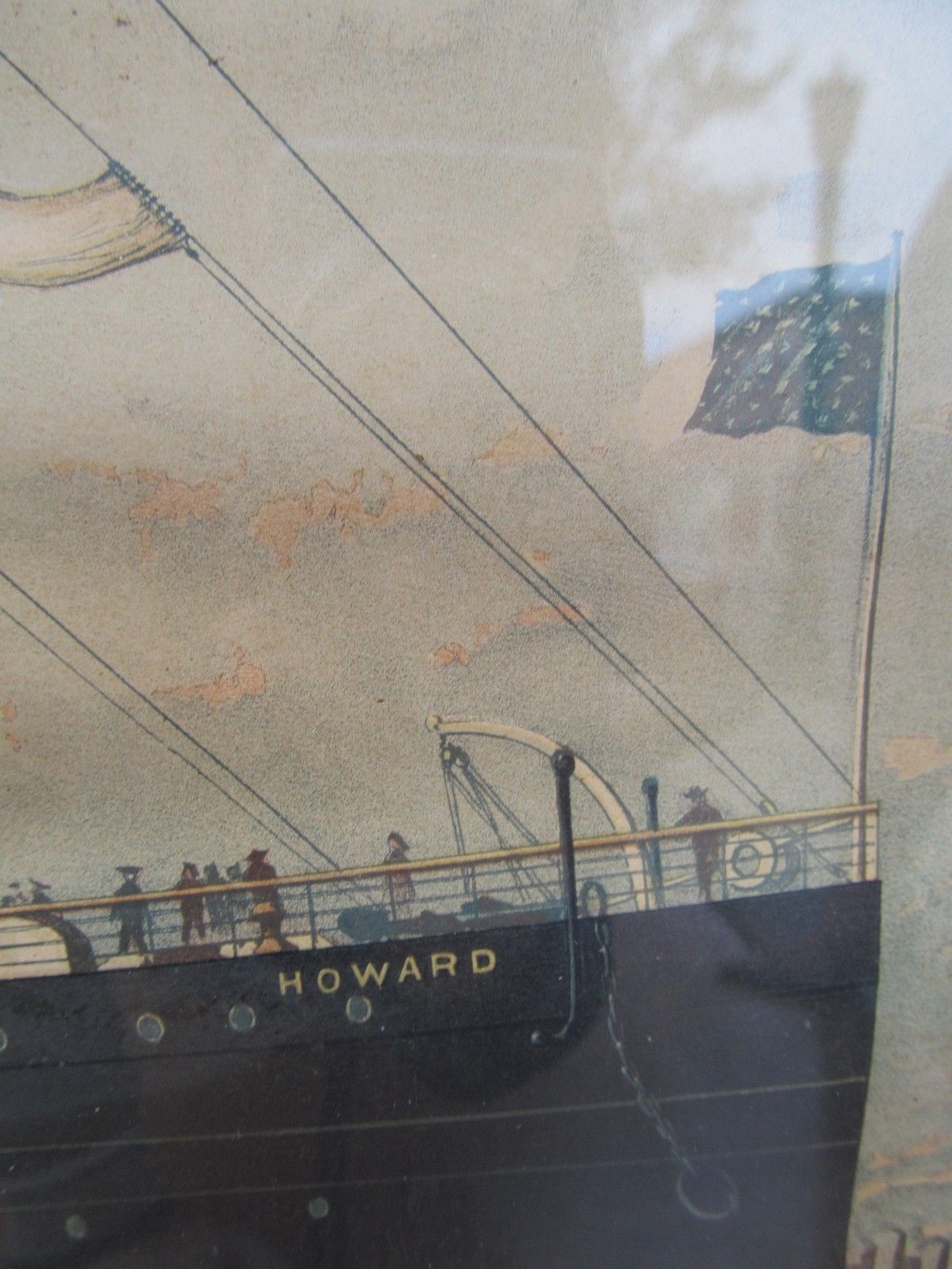 RARE A. HOEN BALTIMORE PRINT OF THE STEAMSHIP HOWARD