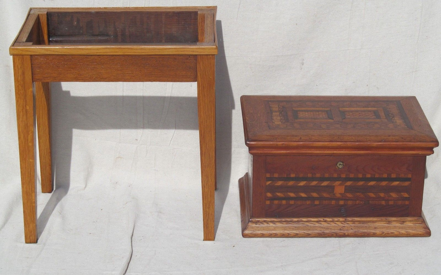 EXCELLENT LARGE 19TH CENTURY INLAID JEWELRY CHEST ON FRAME-THE VERY BEST QUALITY
