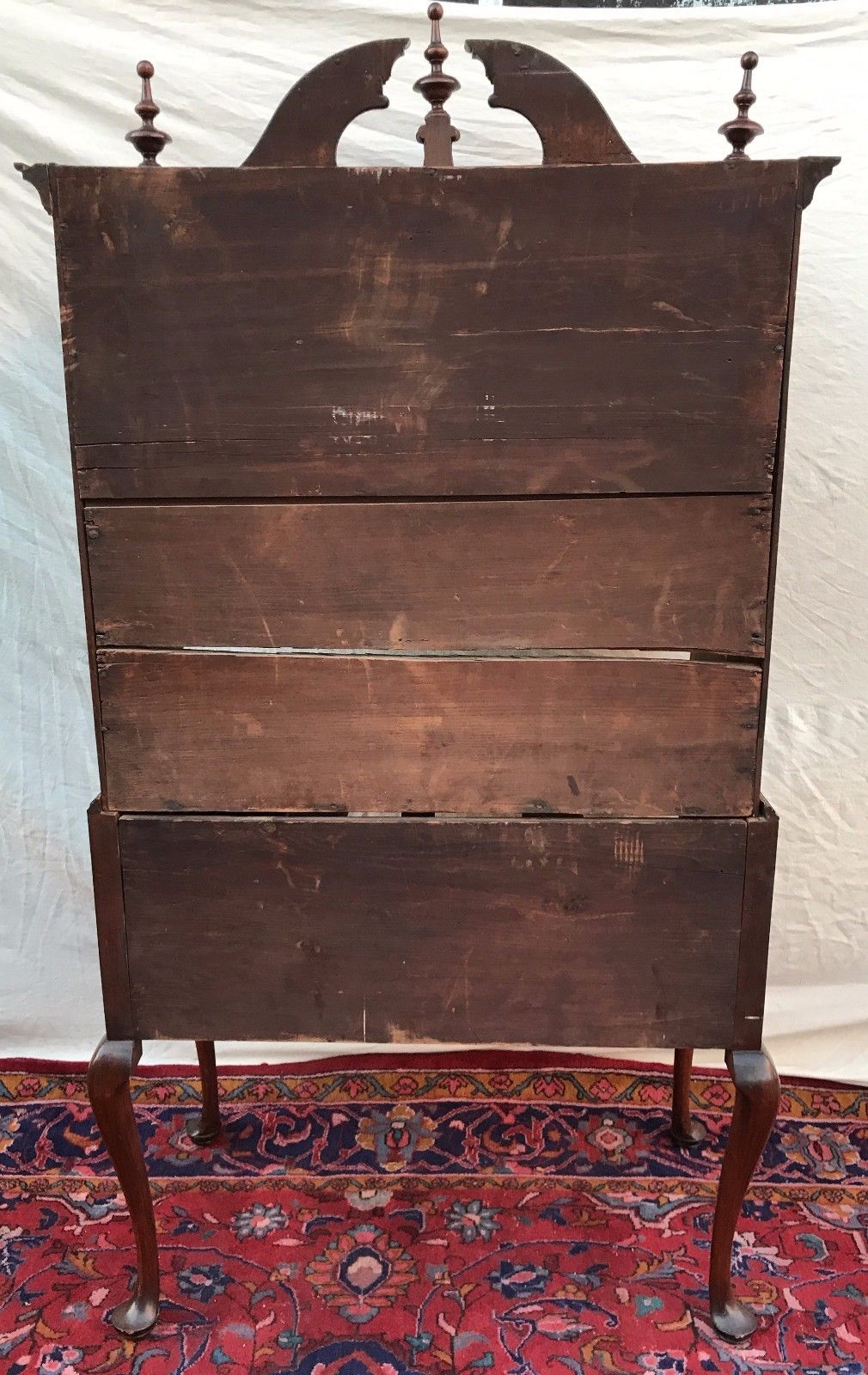 IMPORTANT 18TH CENTURY QUEEN ANNE MAPLE HIGHBOY-HARTFORD COUNTY CONNECTICUT