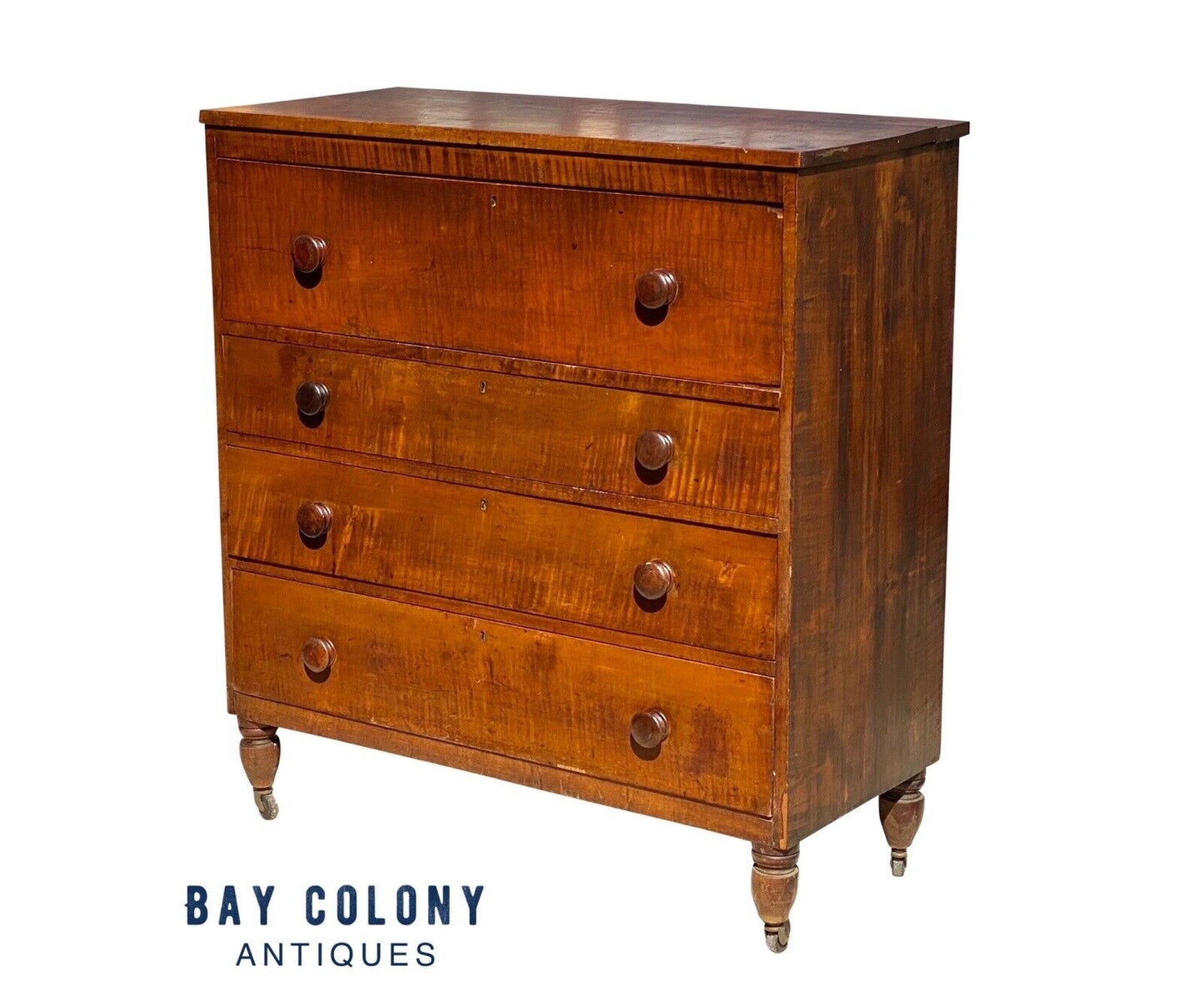 Federal Tiger Maple Country Butler's Desk in Original Surface Circa 1790 - 1810