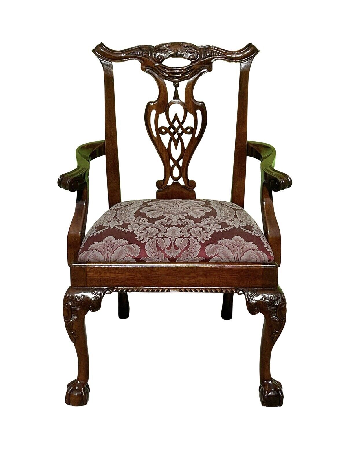 Set of Six Chippendale Philadelphia Style Mahogany Tasselback Dining Chairs